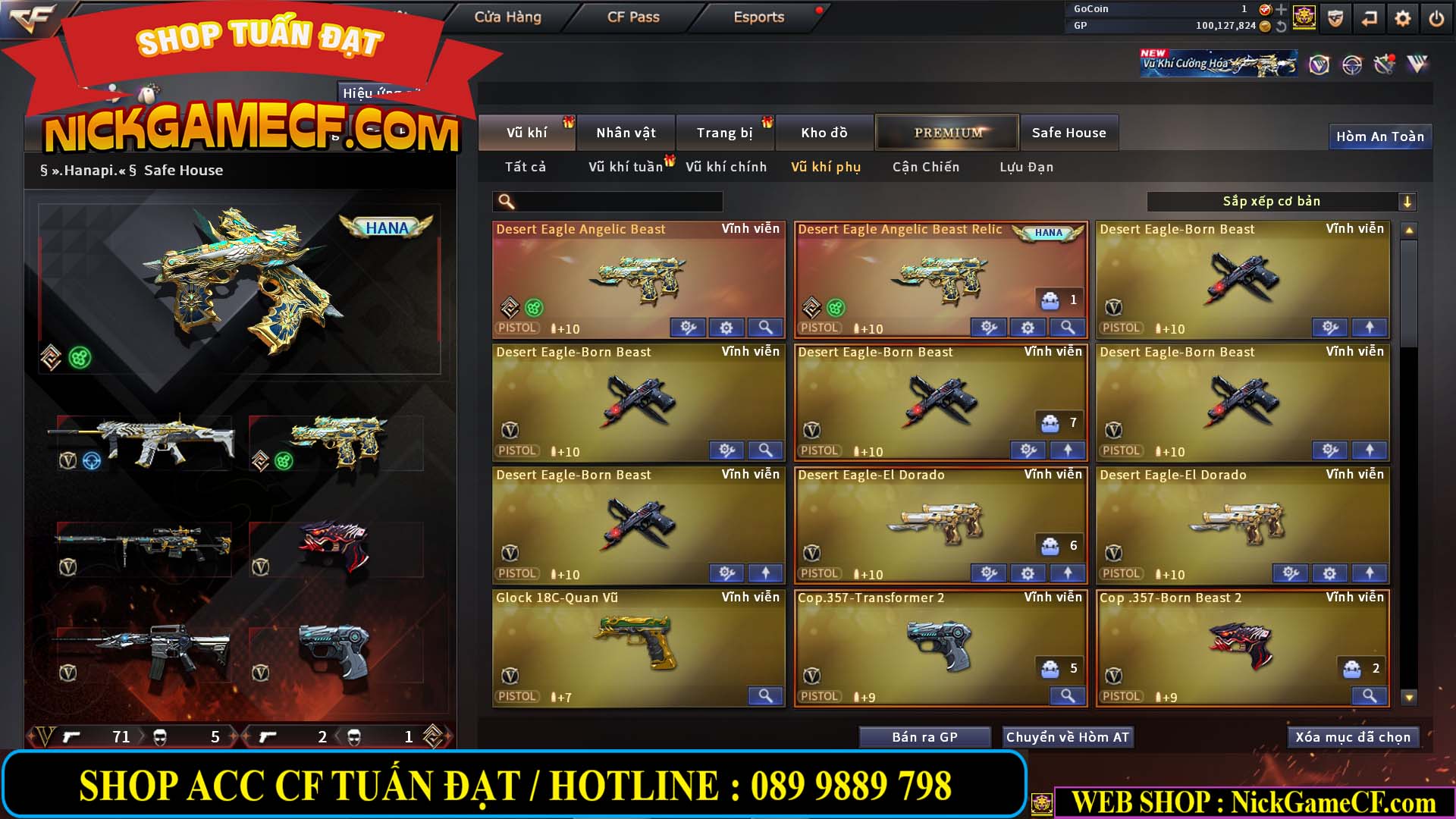 MÃ CF14707 - GIÁ : 8M5 - CHIẾN C4 ĐẸP - ZOM NHẸ - 79 VIP - VIP6