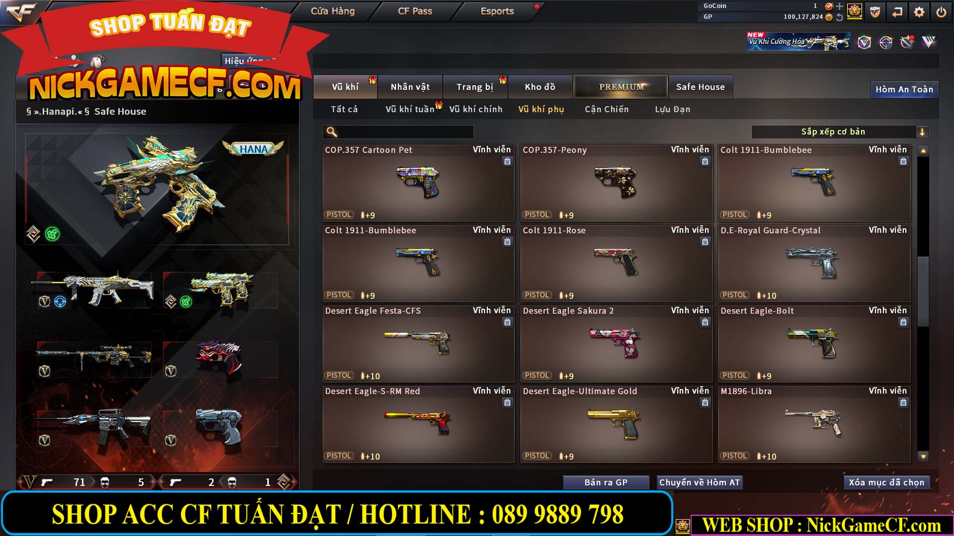 MÃ CF14707 - GIÁ : 8M5 - CHIẾN C4 ĐẸP - ZOM NHẸ - 79 VIP - VIP6