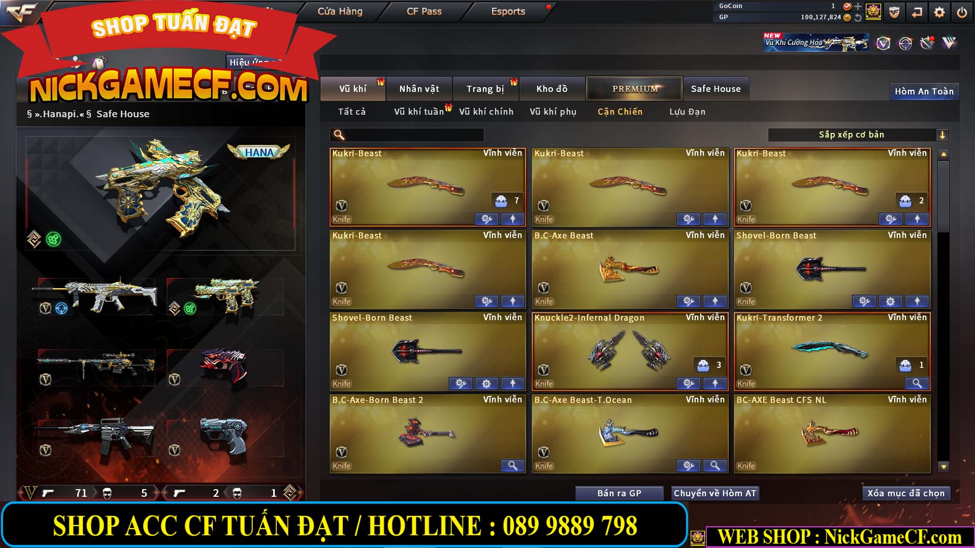 MÃ CF14707 - GIÁ : 8M5 - CHIẾN C4 ĐẸP - ZOM NHẸ - 79 VIP - VIP6