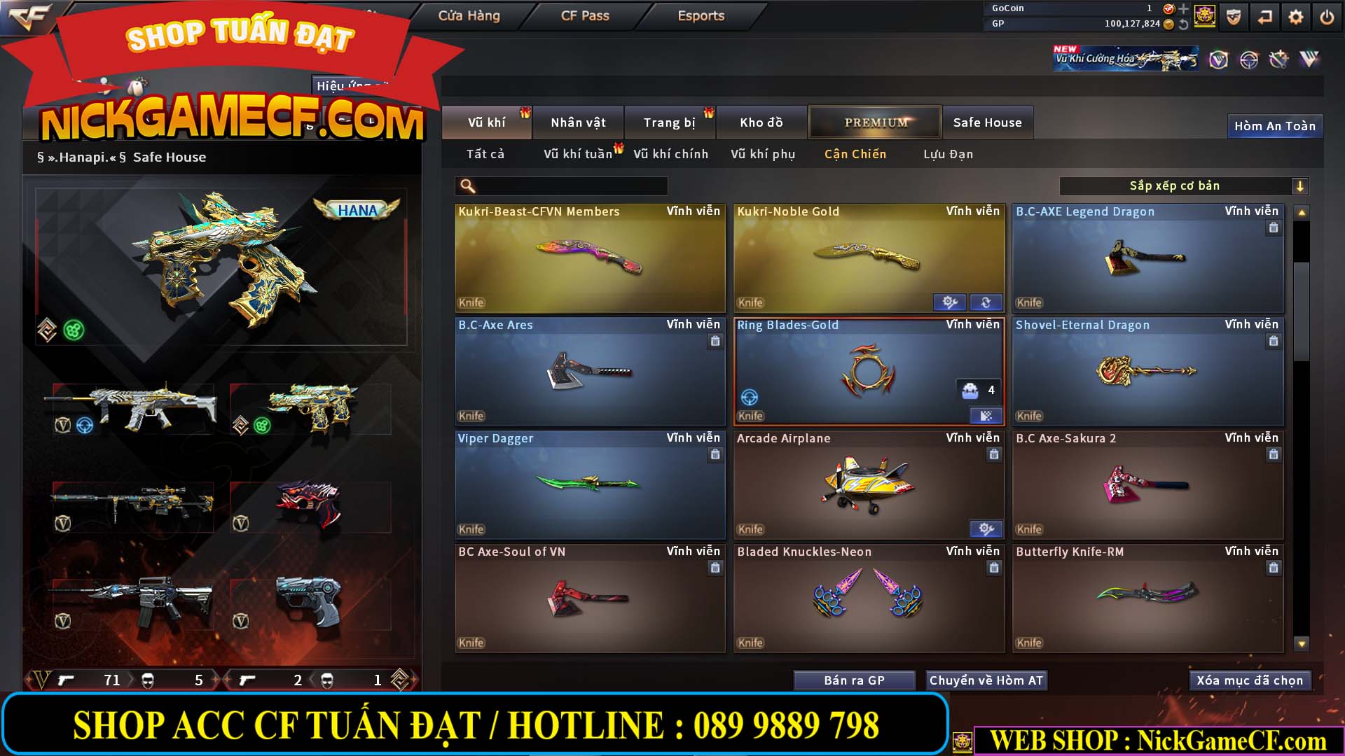 MÃ CF14707 - GIÁ : 8M5 - CHIẾN C4 ĐẸP - ZOM NHẸ - 79 VIP - VIP6