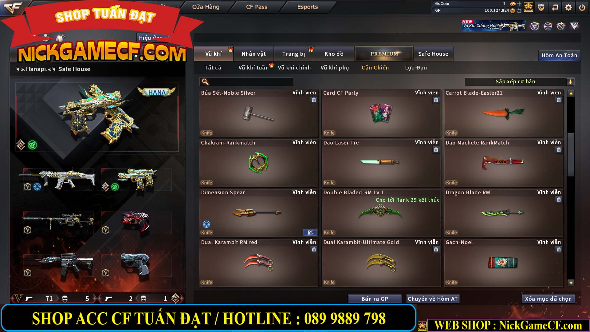 MÃ CF14707 - GIÁ : 8M5 - CHIẾN C4 ĐẸP - ZOM NHẸ - 79 VIP - VIP6