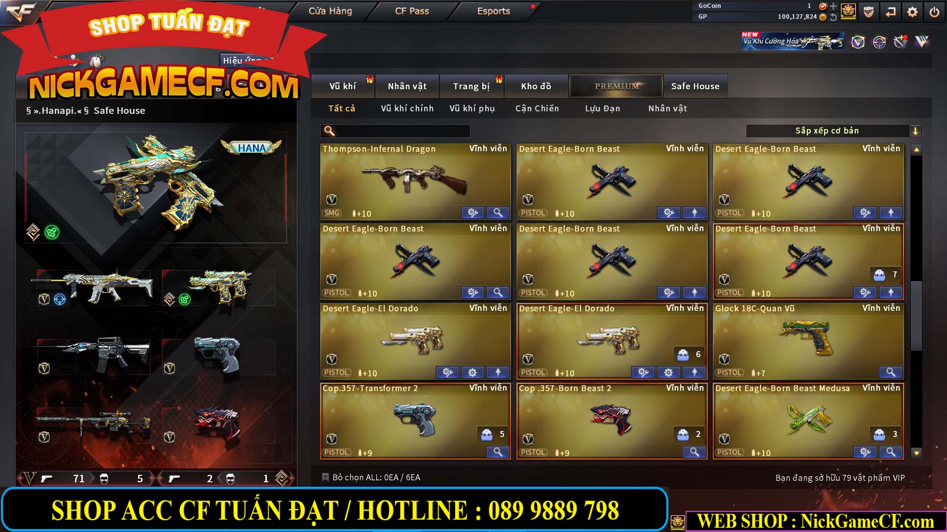 MÃ CF14707 - GIÁ : 8M5 - CHIẾN C4 ĐẸP - ZOM NHẸ - 79 VIP - VIP6