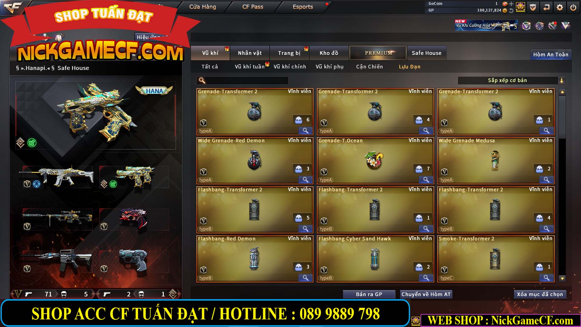 MÃ CF14707 - GIÁ : 8M5 - CHIẾN C4 ĐẸP - ZOM NHẸ - 79 VIP - VIP6