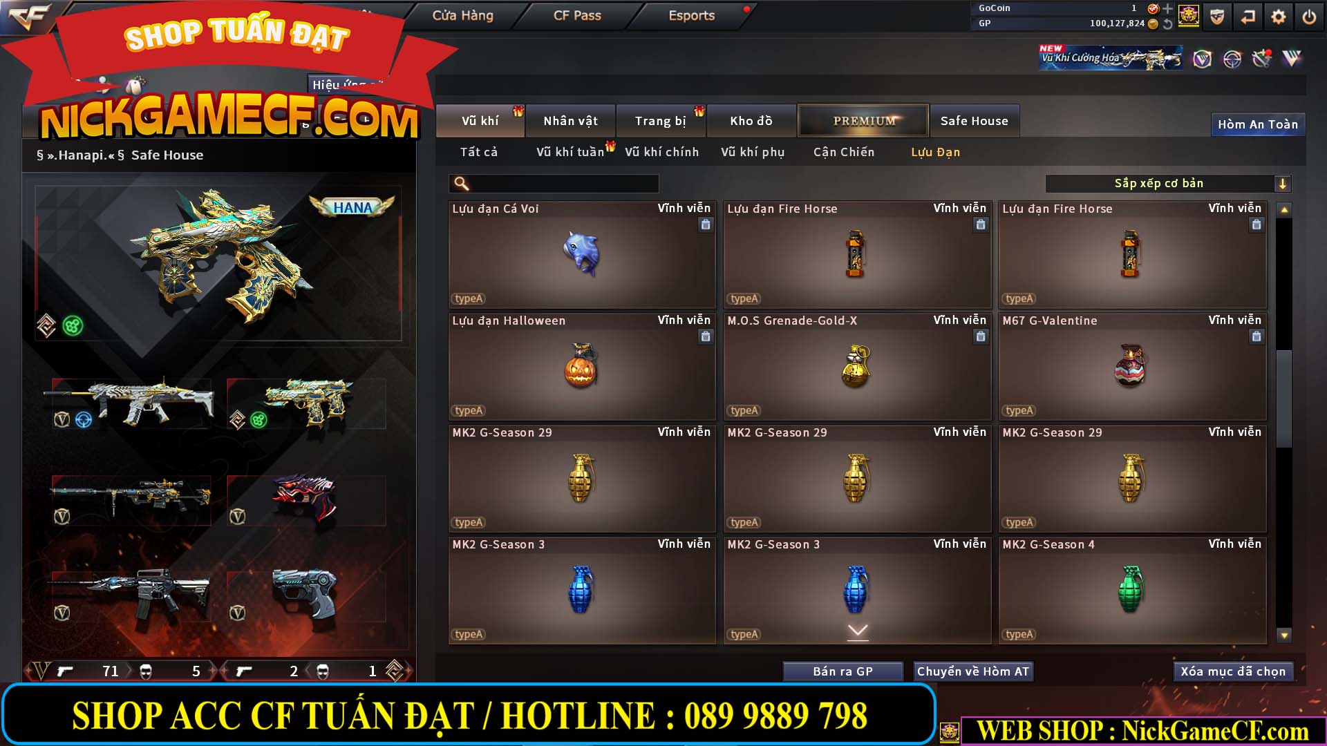 MÃ CF14707 - GIÁ : 8M5 - CHIẾN C4 ĐẸP - ZOM NHẸ - 79 VIP - VIP6