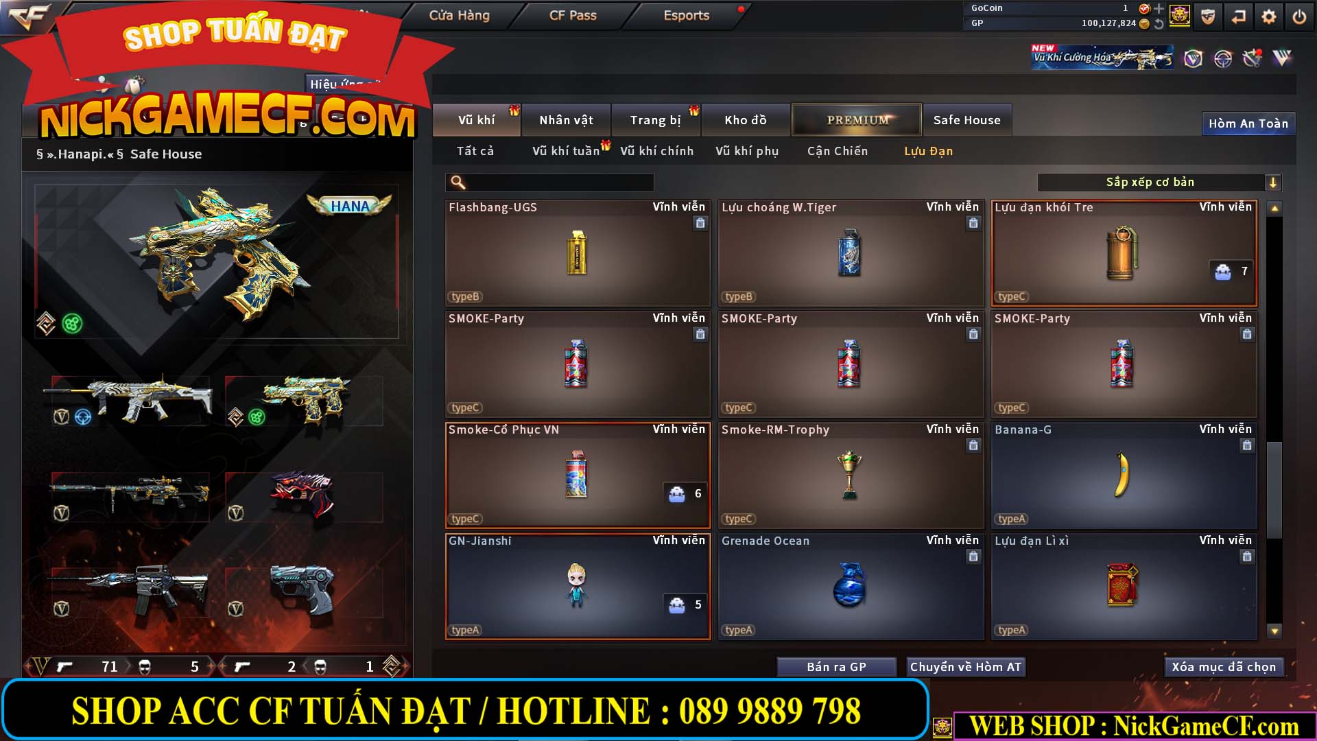 MÃ CF14707 - GIÁ : 8M5 - CHIẾN C4 ĐẸP - ZOM NHẸ - 79 VIP - VIP6