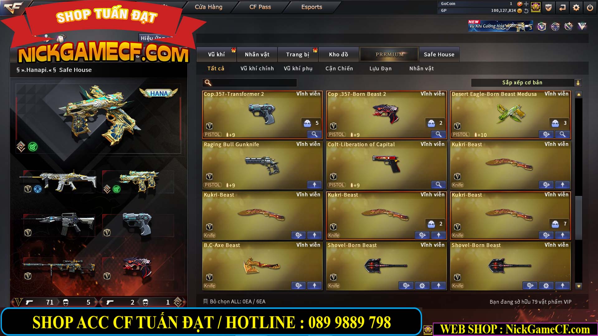 MÃ CF14707 - GIÁ : 8M5 - CHIẾN C4 ĐẸP - ZOM NHẸ - 79 VIP - VIP6