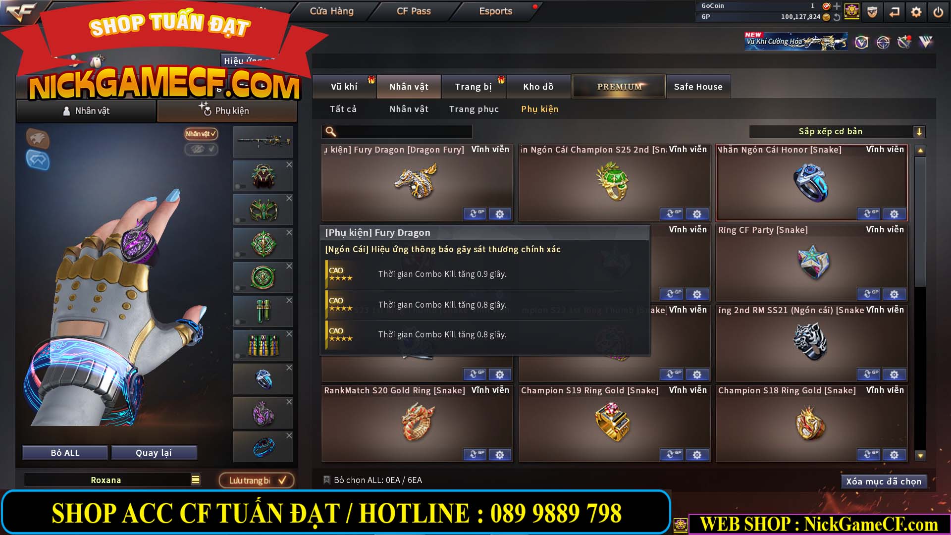 MÃ CF14707 - GIÁ : 8M5 - CHIẾN C4 ĐẸP - ZOM NHẸ - 79 VIP - VIP6