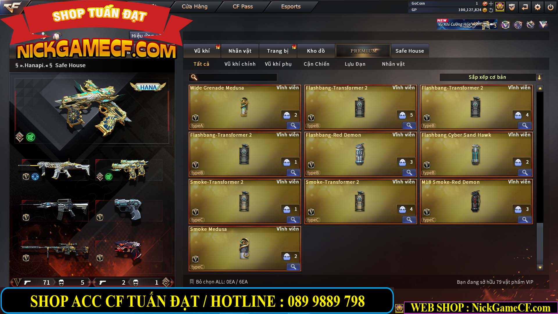 MÃ CF14707 - GIÁ : 8M5 - CHIẾN C4 ĐẸP - ZOM NHẸ - 79 VIP - VIP6