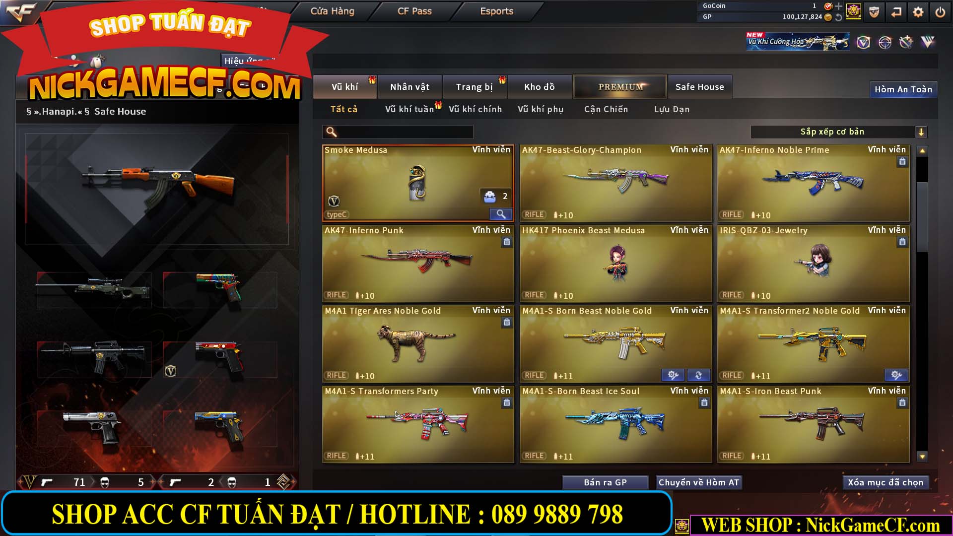 MÃ CF14707 - GIÁ : 8M5 - CHIẾN C4 ĐẸP - ZOM NHẸ - 79 VIP - VIP6