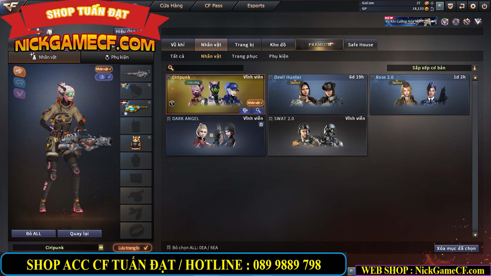 MÃ CF14715 - GIÁ : 950K - CHIẾN ZOM SIÊU XINH - VIP1 WEB