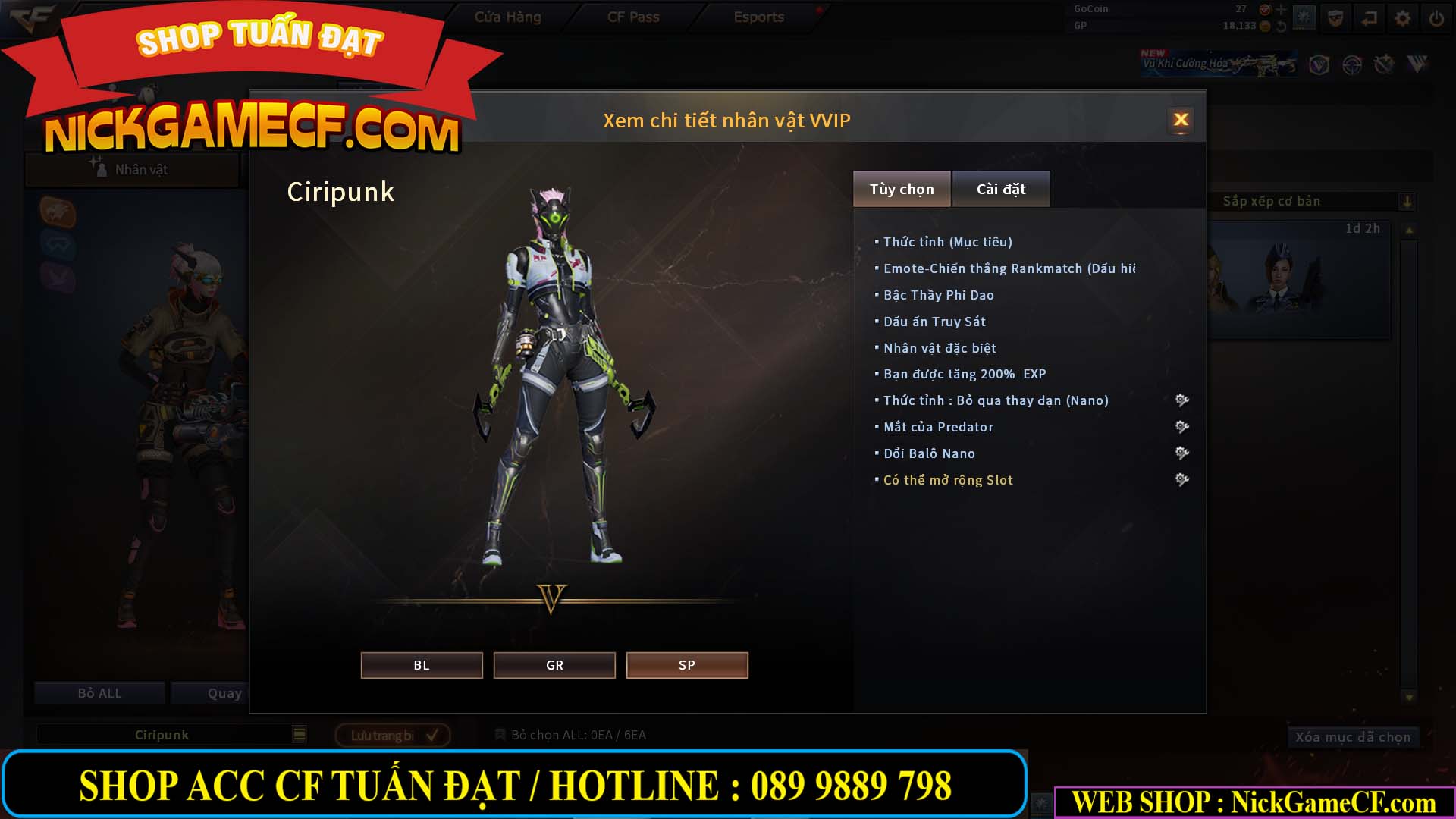 MÃ CF14715 - GIÁ : 950K - CHIẾN ZOM SIÊU XINH - VIP1 WEB