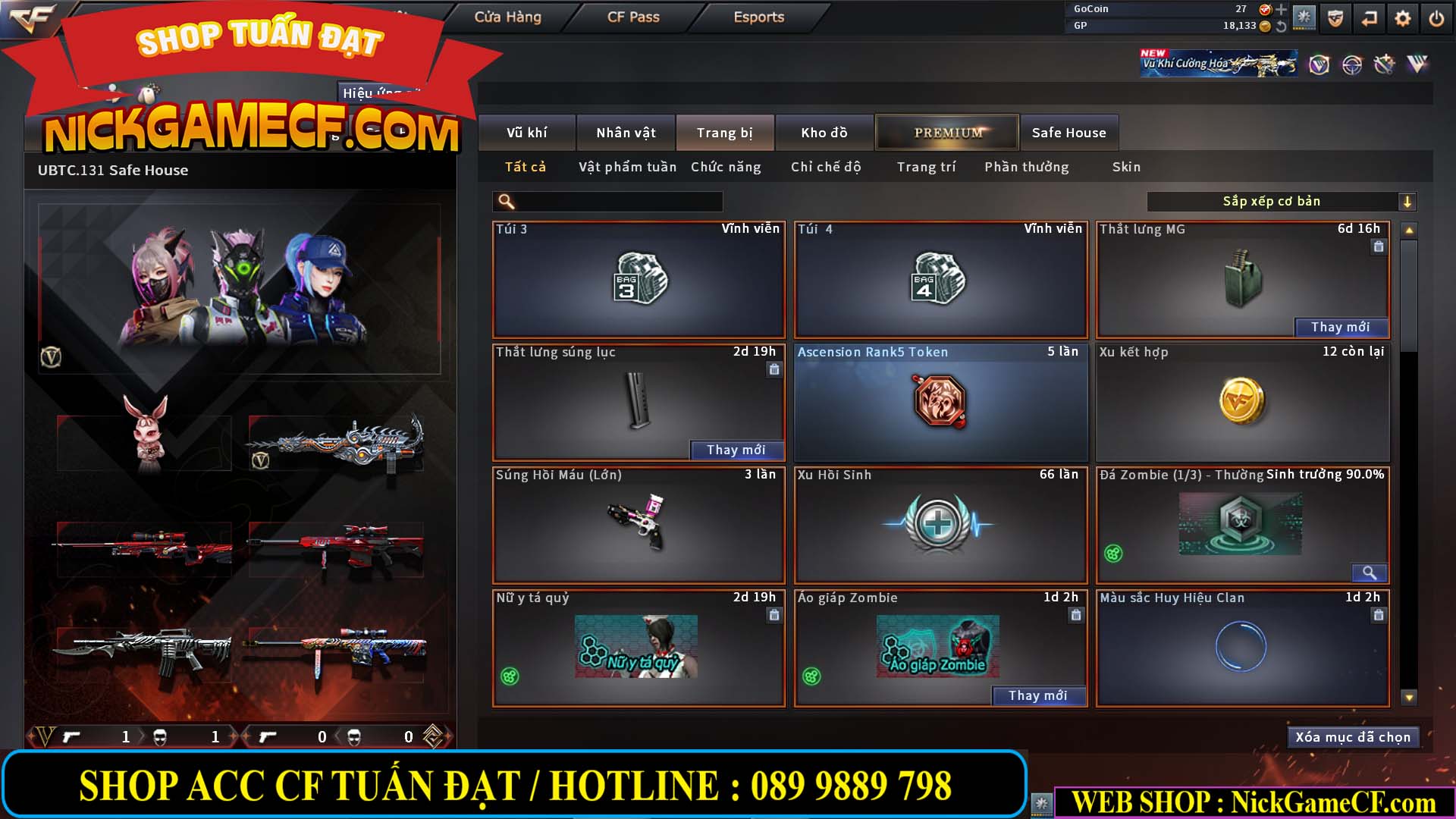 MÃ CF14715 - GIÁ : 950K - CHIẾN ZOM SIÊU XINH - VIP1 WEB