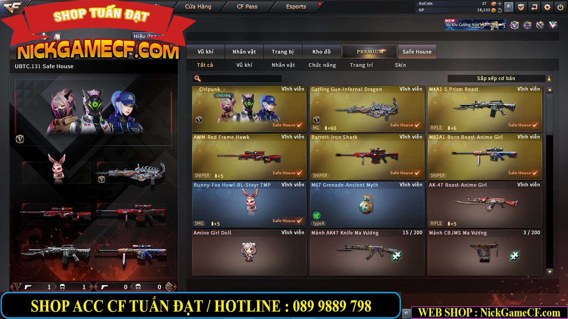 MÃ CF14715 - GIÁ : 950K - CHIẾN ZOM SIÊU XINH - VIP1 WEB