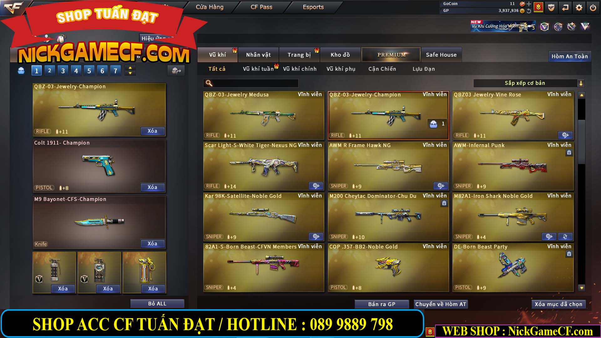 MÃ CF14891 - GIÁ : 4850K - CHIẾN C4 CHUẨN ĐẸP - 37 VIP - VIP6