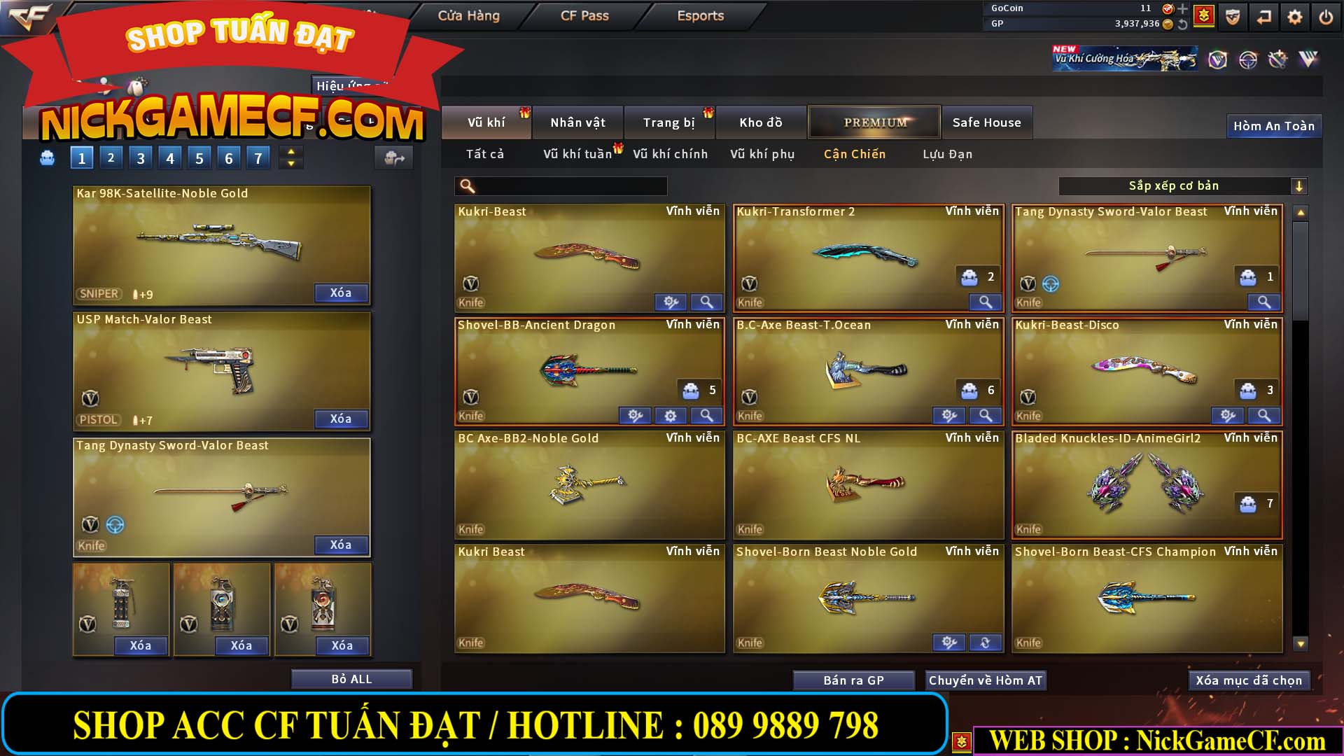 MÃ CF14891 - GIÁ : 4850K - CHIẾN C4 CHUẨN ĐẸP - 37 VIP - VIP6