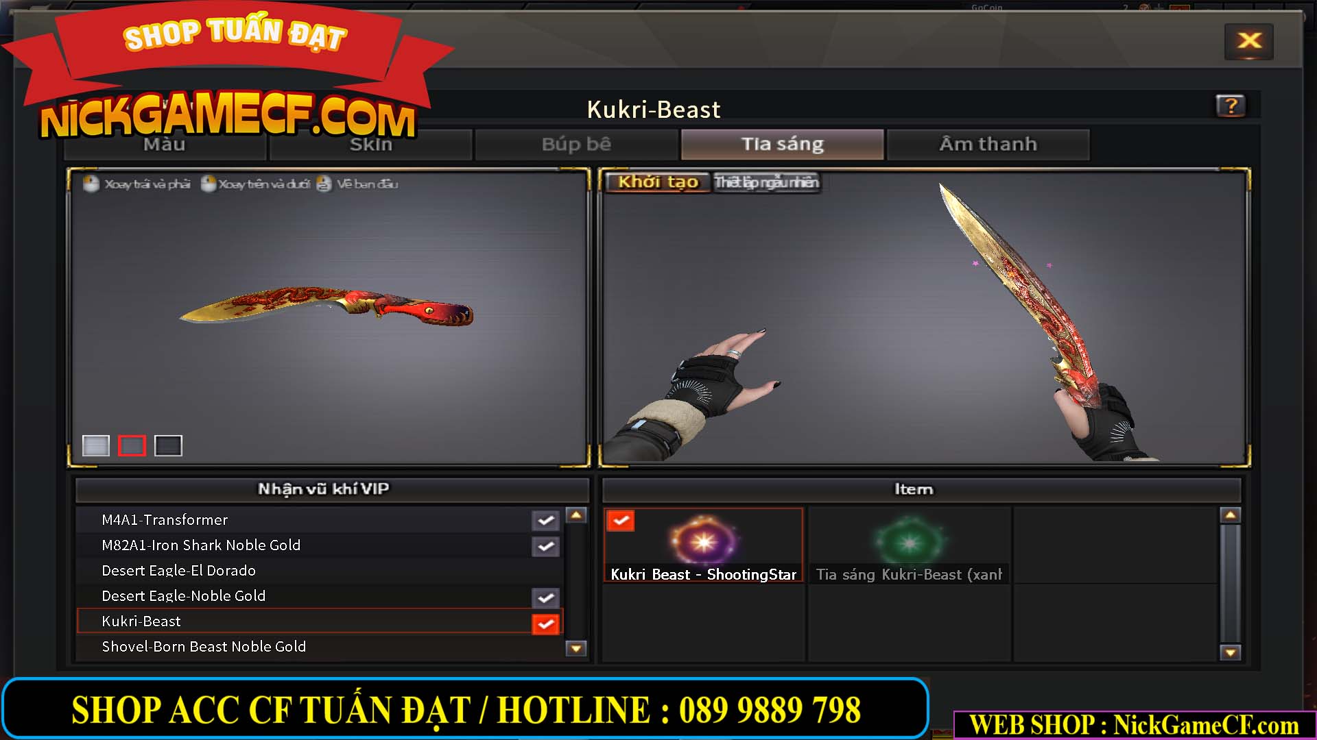 MÃ CF14891 - GIÁ : 4850K - CHIẾN C4 CHUẨN ĐẸP - 37 VIP - VIP6