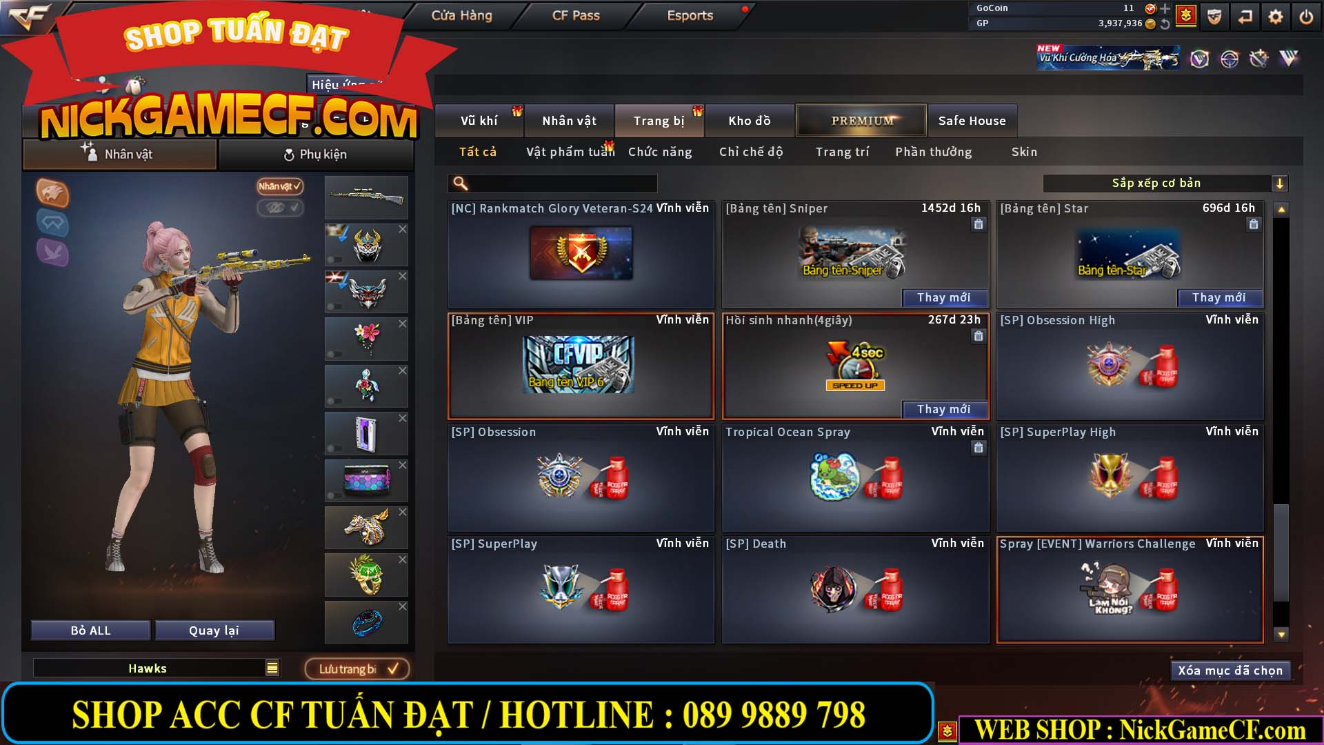 MÃ CF14891 - GIÁ : 4850K - CHIẾN C4 CHUẨN ĐẸP - 37 VIP - VIP6