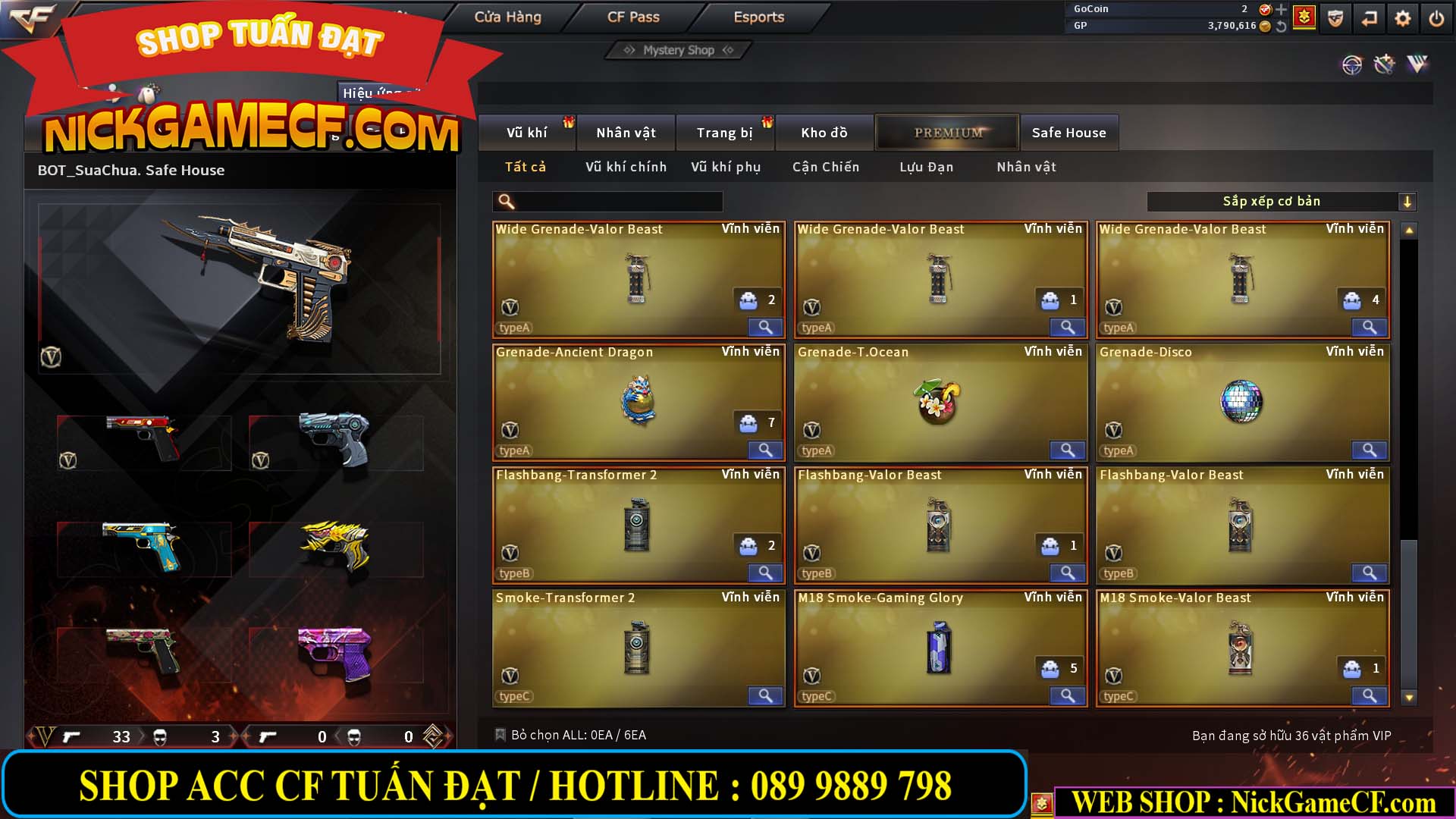 MÃ CF14891 - GIÁ : 4850K - CHIẾN C4 CHUẨN ĐẸP - 37 VIP - VIP6