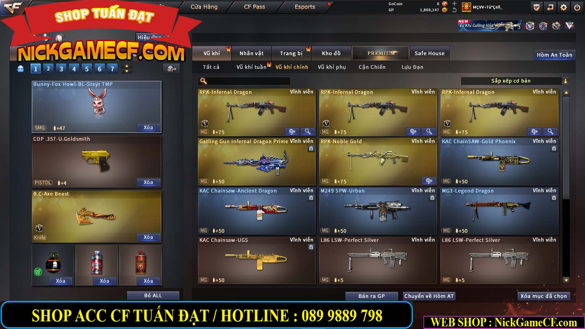 MÃ CF14916 - GIÁ : 5M2 - CHIẾN ZOM XINH, C4 NHẸ - 26 VIP - VIP4