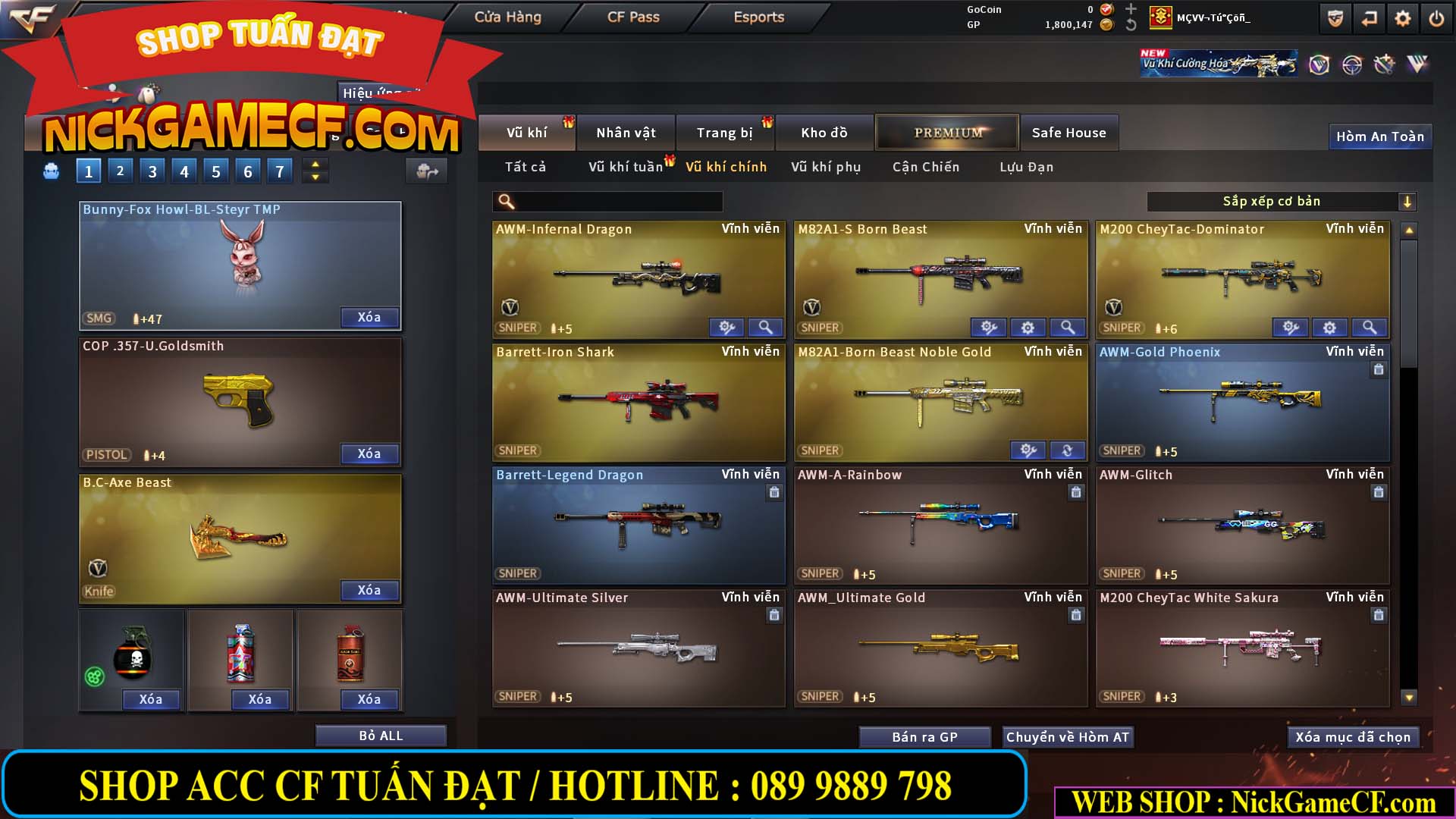 MÃ CF14916 - GIÁ : 5M2 - CHIẾN ZOM XINH, C4 NHẸ - 26 VIP - VIP4