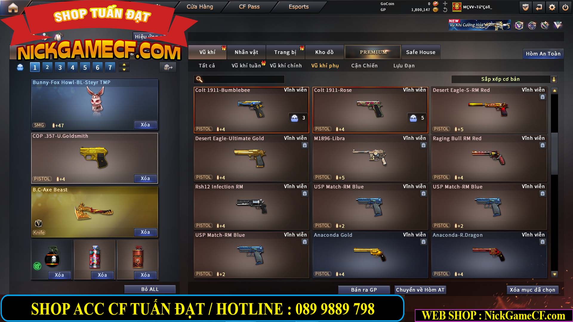 MÃ CF14916 - GIÁ : 5M2 - CHIẾN ZOM XINH, C4 NHẸ - 26 VIP - VIP4