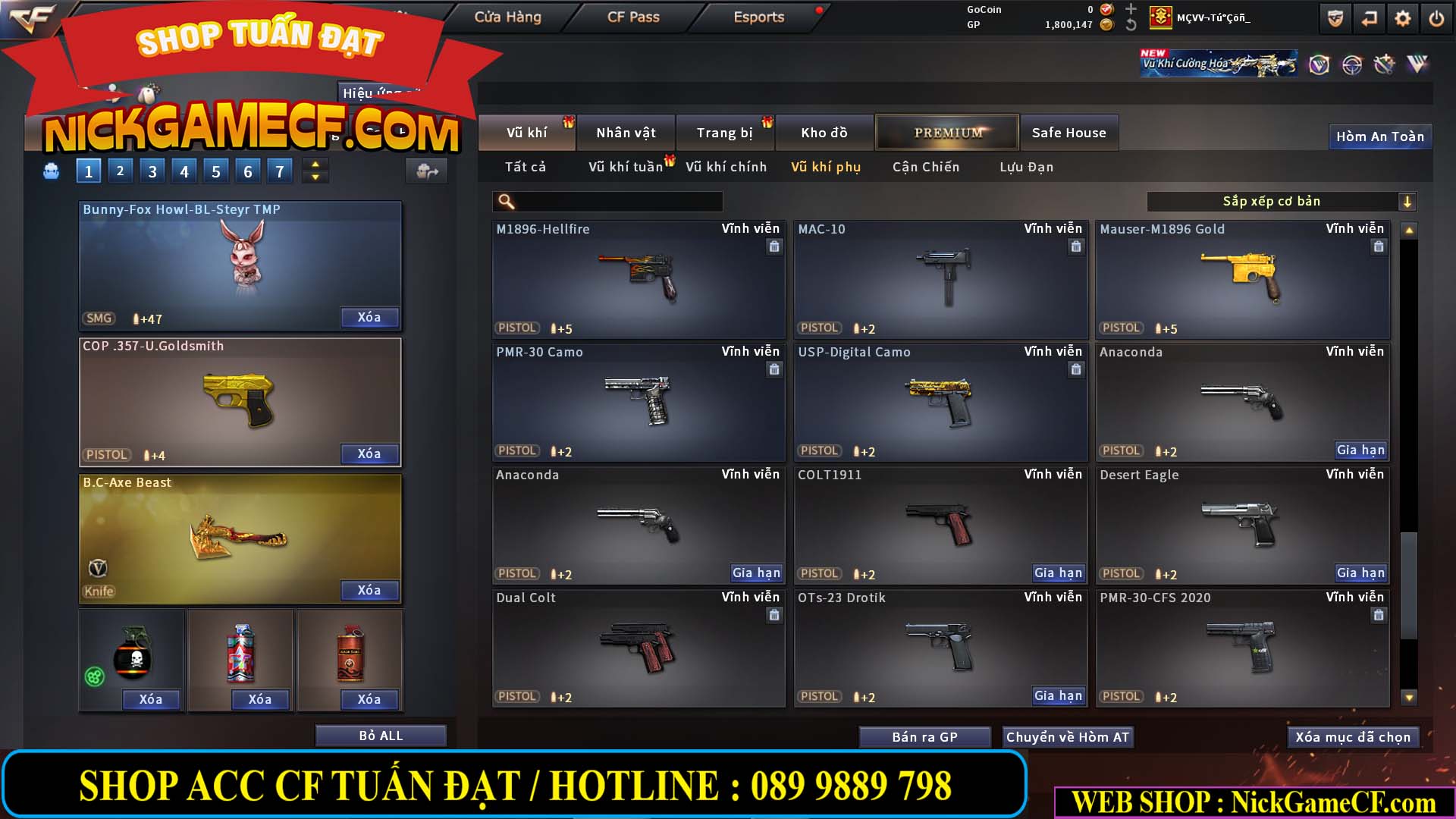 MÃ CF14916 - GIÁ : 5M2 - CHIẾN ZOM XINH, C4 NHẸ - 26 VIP - VIP4