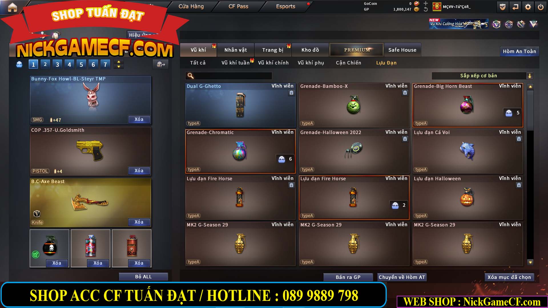 MÃ CF14916 - GIÁ : 5M2 - CHIẾN ZOM XINH, C4 NHẸ - 26 VIP - VIP4