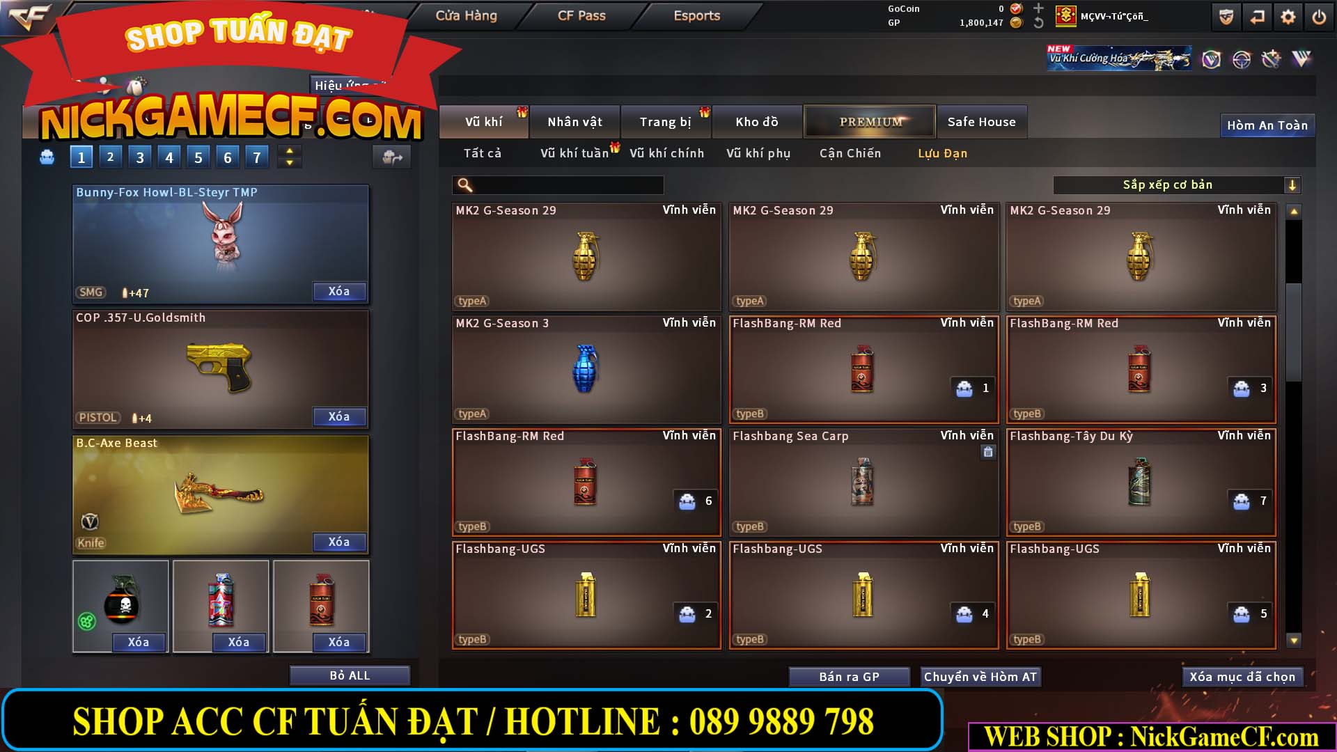 MÃ CF14916 - GIÁ : 5M2 - CHIẾN ZOM XINH, C4 NHẸ - 26 VIP - VIP4