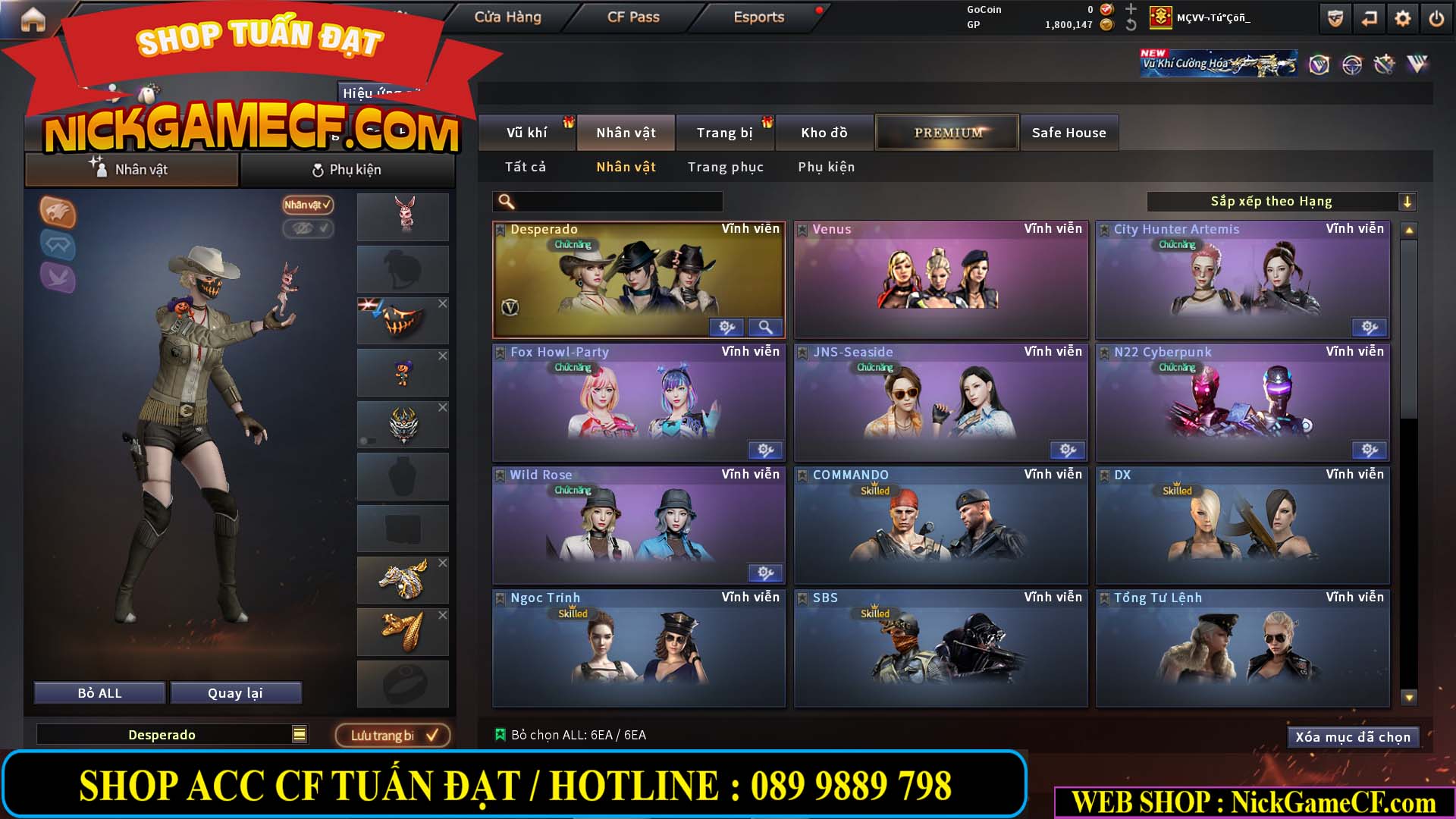 MÃ CF14916 - GIÁ : 5M2 - CHIẾN ZOM XINH, C4 NHẸ - 26 VIP - VIP4