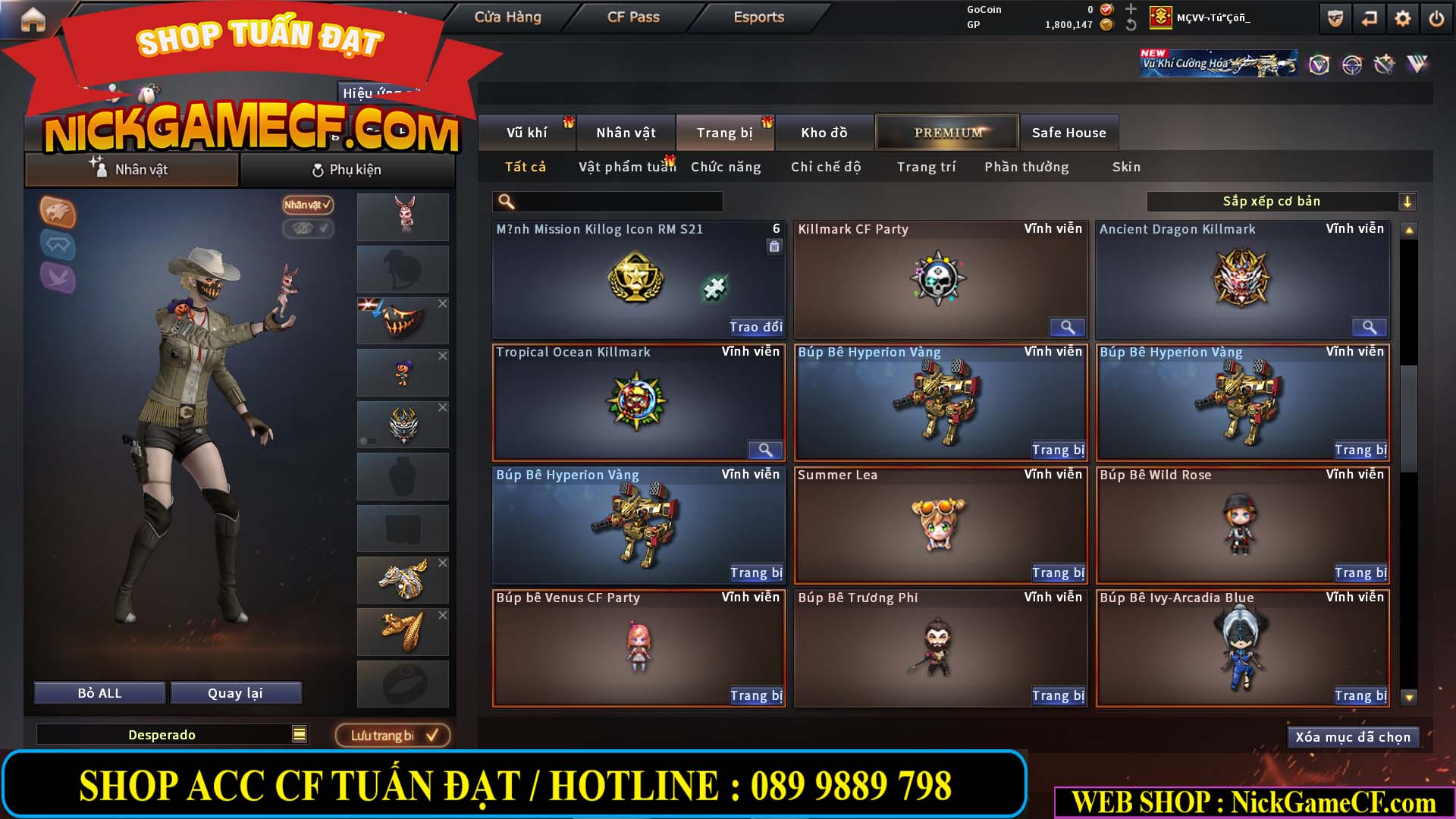 MÃ CF14916 - GIÁ : 5M2 - CHIẾN ZOM XINH, C4 NHẸ - 26 VIP - VIP4