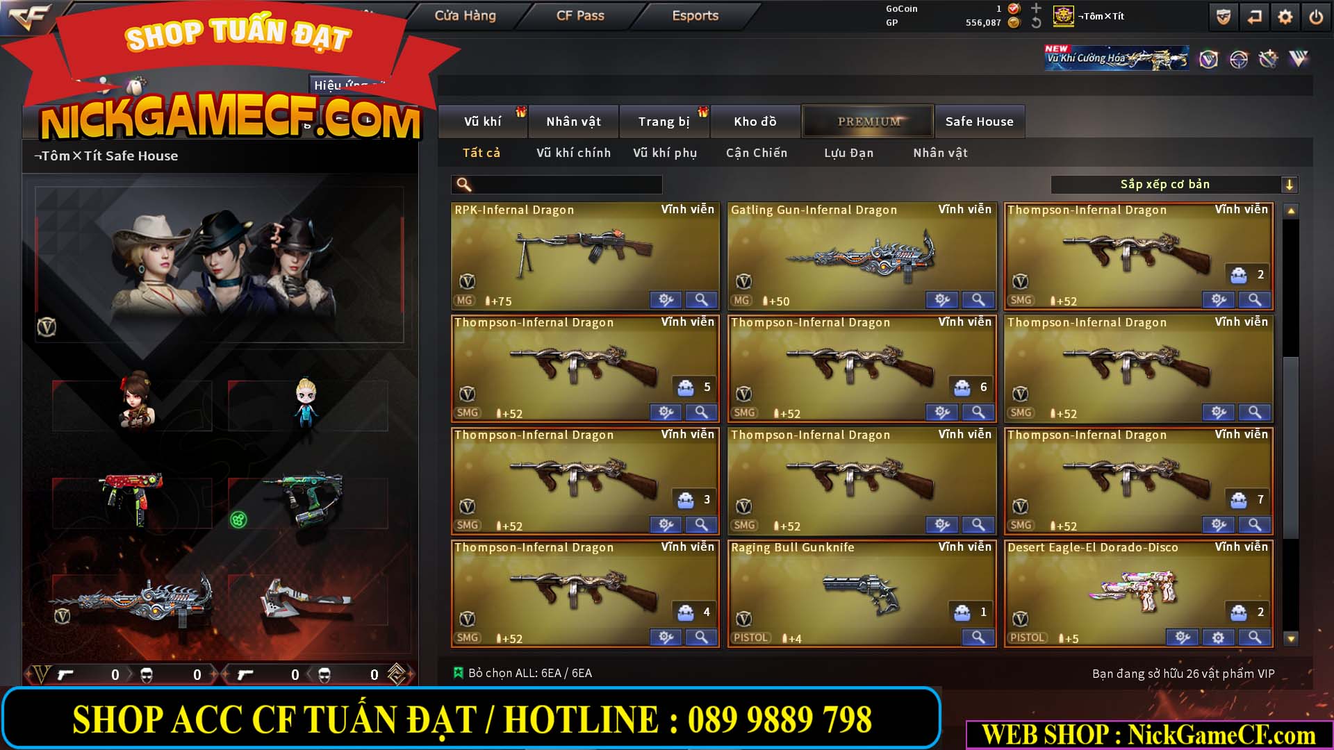 MÃ CF14919 - GIÁ : 5M5 - CHIẾN ZOM SIÊU XINH - 26 VIP - VIP6