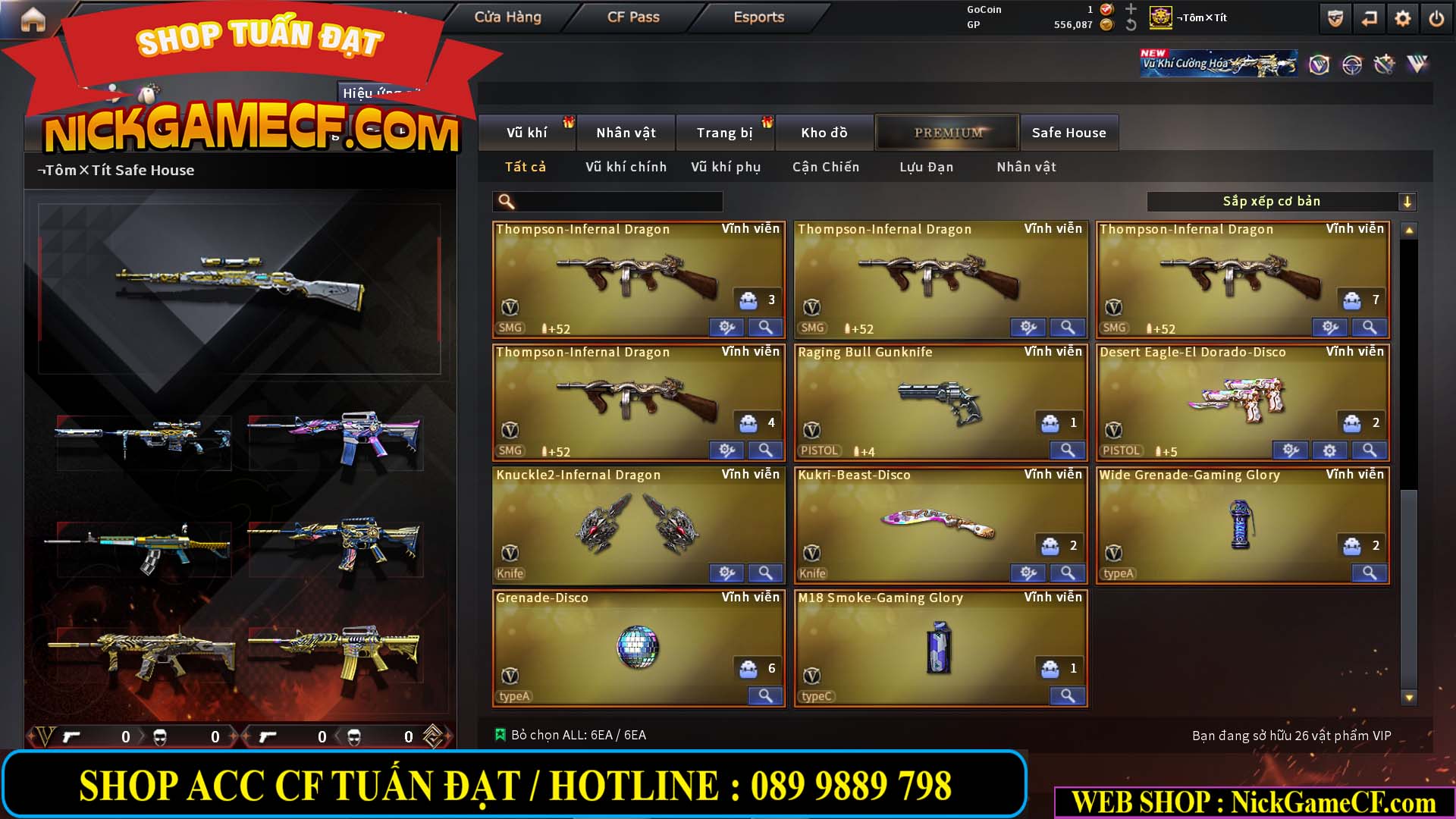 MÃ CF14919 - GIÁ : 5M5 - CHIẾN ZOM SIÊU XINH - 26 VIP - VIP6