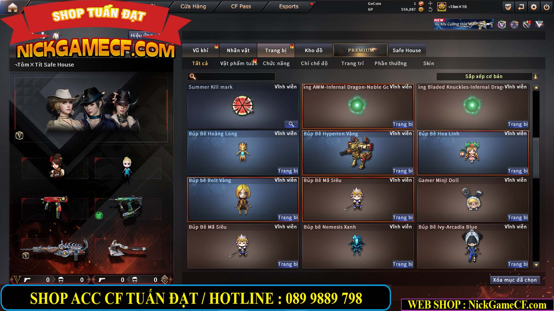 MÃ CF14919 - GIÁ : 5M5 - CHIẾN ZOM SIÊU XINH - 26 VIP - VIP6