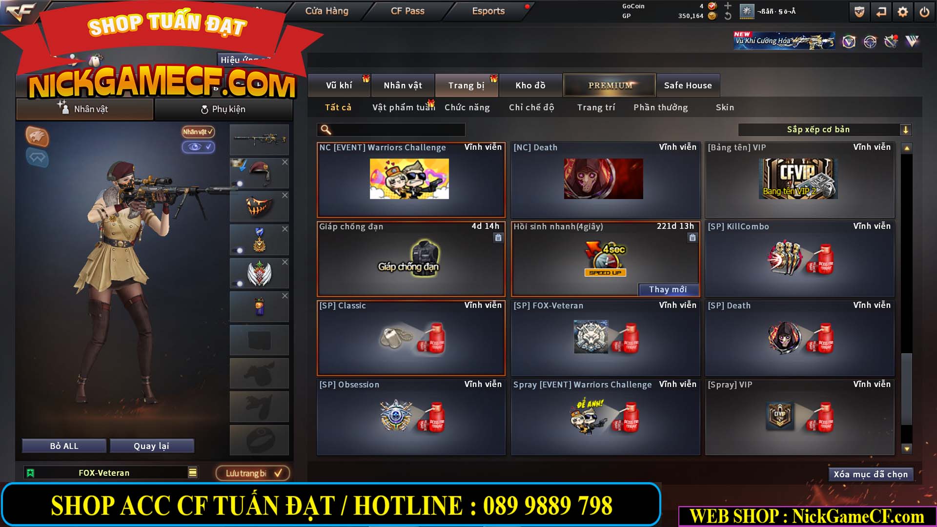 MÃ CF14921 - GIÁ : 1350K - CHIẾN C4 SIÊU XINH - M200 + BALISONG