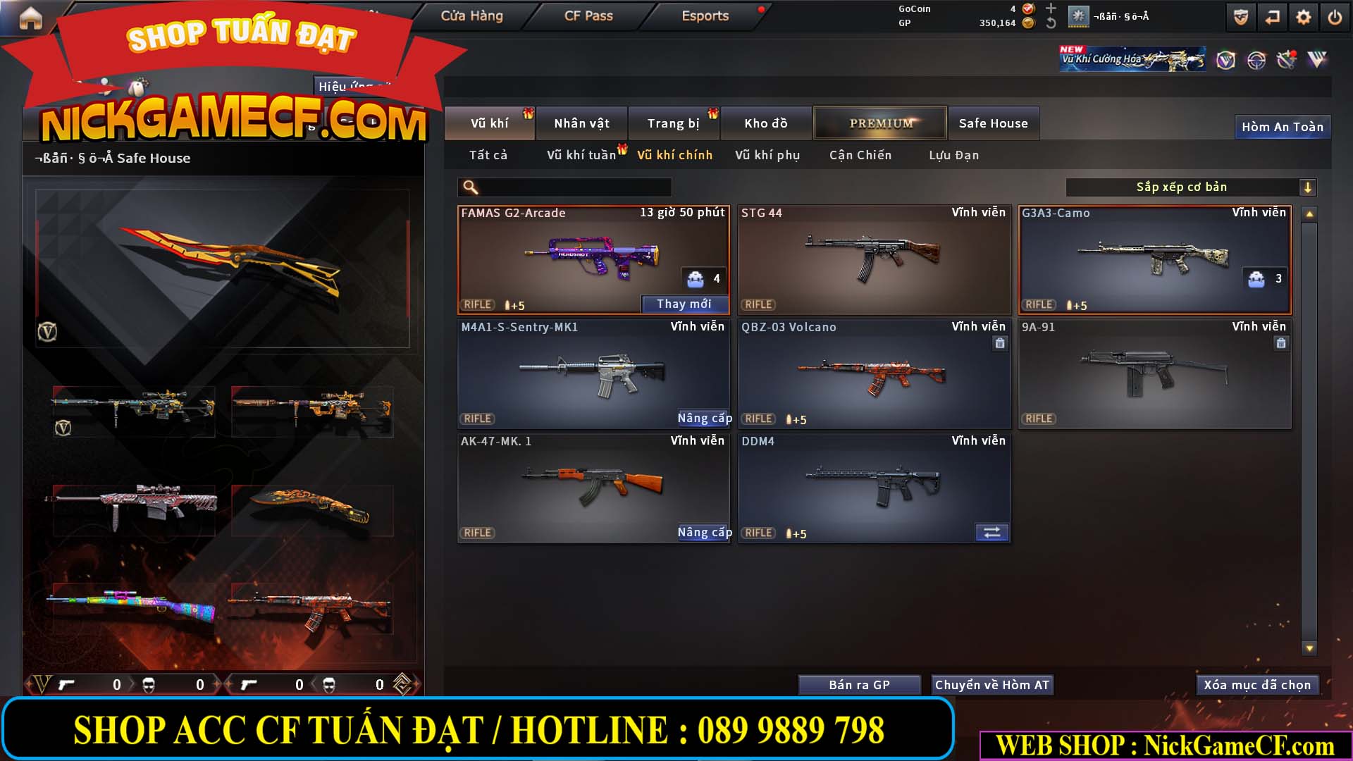 MÃ CF14921 - GIÁ : 1350K - CHIẾN C4 SIÊU XINH - M200 + BALISONG