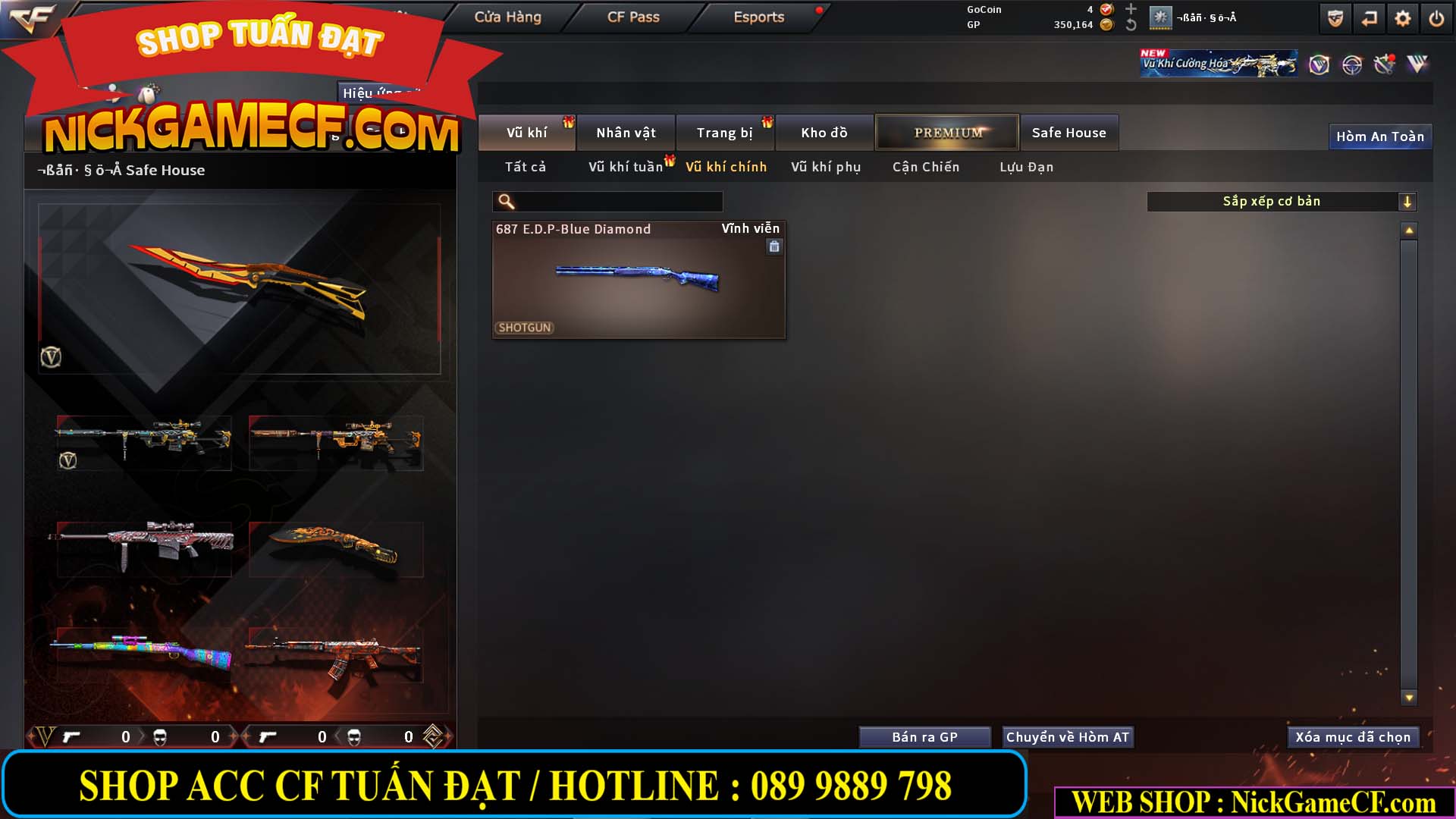 MÃ CF14921 - GIÁ : 1350K - CHIẾN C4 SIÊU XINH - M200 + BALISONG