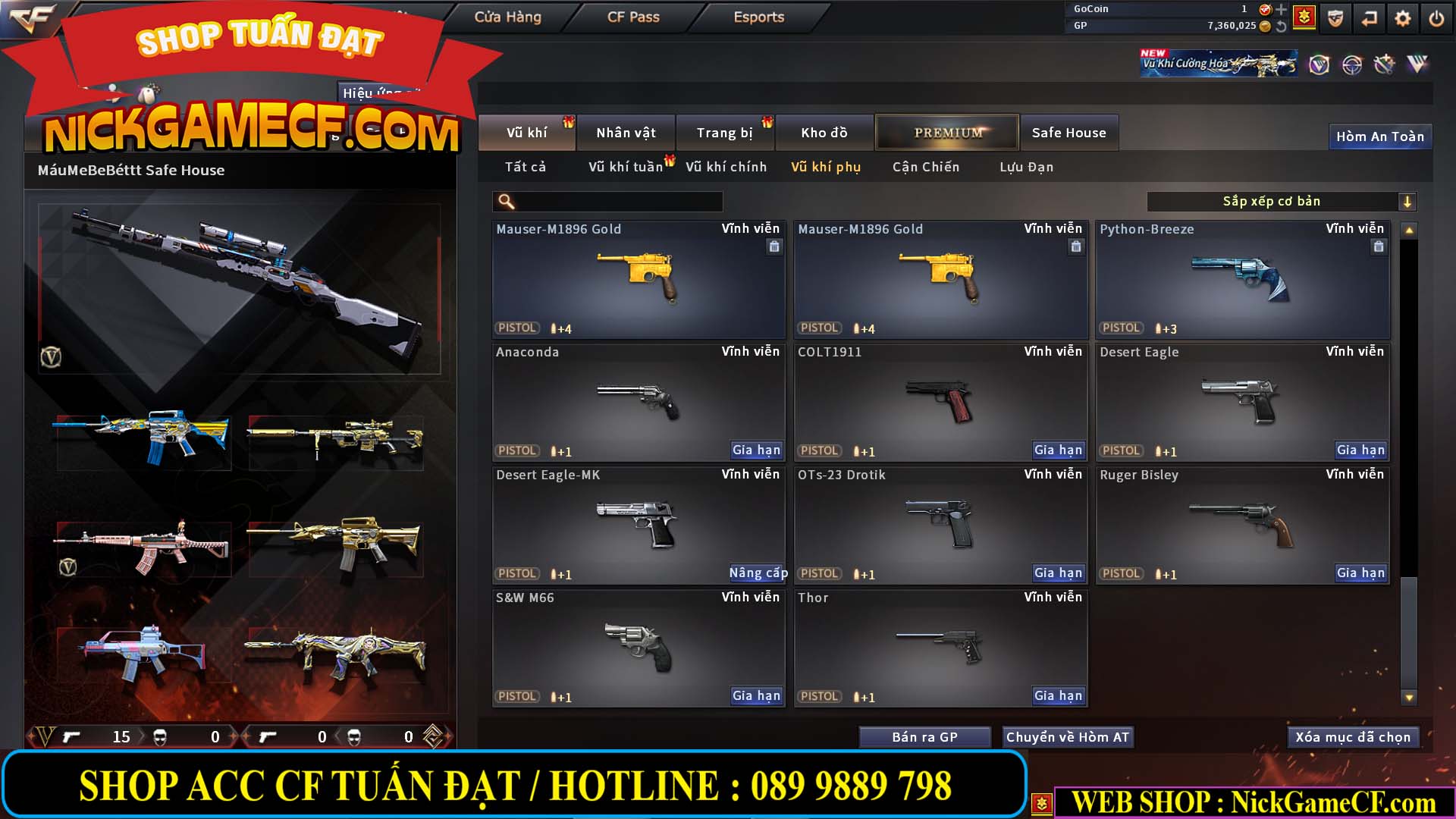 MÃ CF14927 - GIÁ : 2750K - CHIẾN C4 SIÊU XINH - VIP5