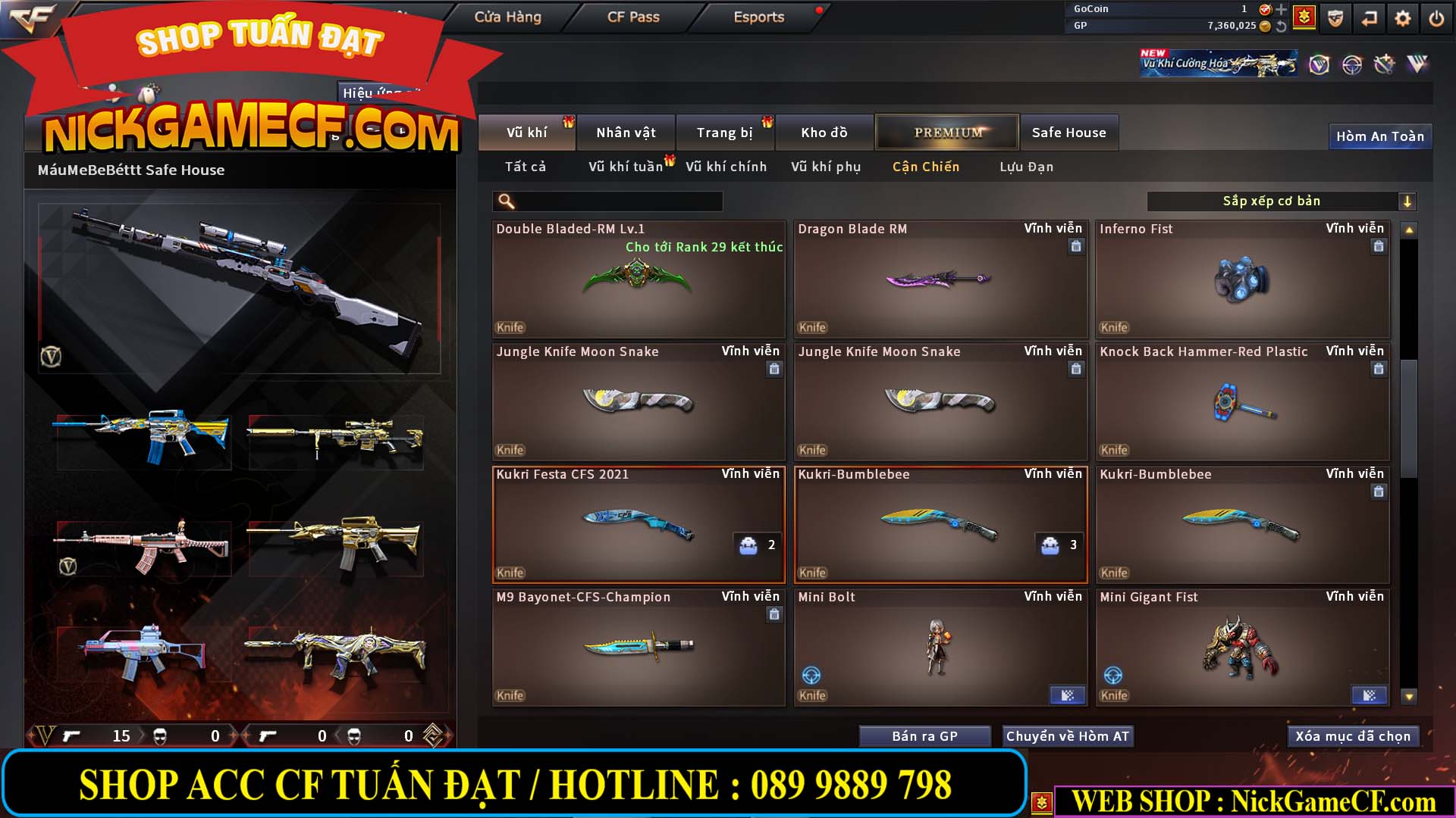 MÃ CF14927 - GIÁ : 2750K - CHIẾN C4 SIÊU XINH - VIP5