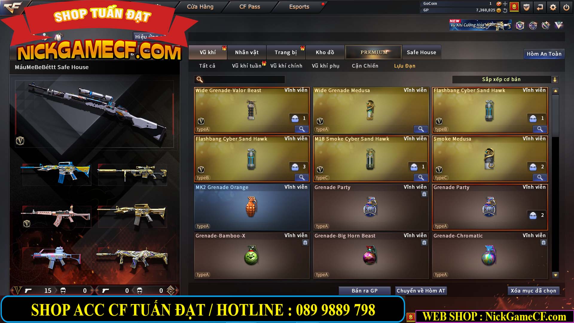 MÃ CF14927 - GIÁ : 2750K - CHIẾN C4 SIÊU XINH - VIP5