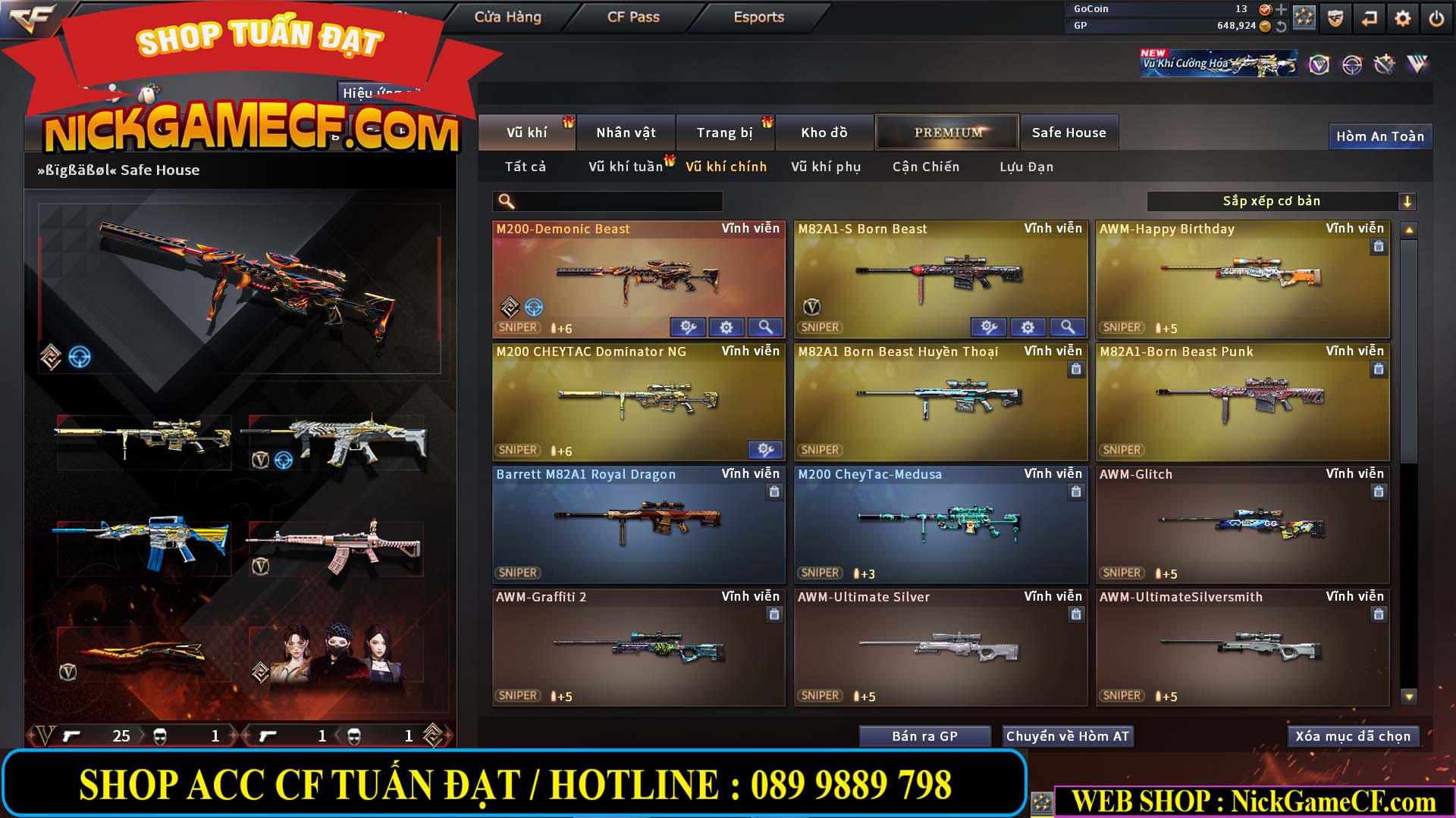 MÃ CF14933 - GIÁ : 5M2 - CHIẾN C4 XỊN XÒ - 27 VIP - VIP6