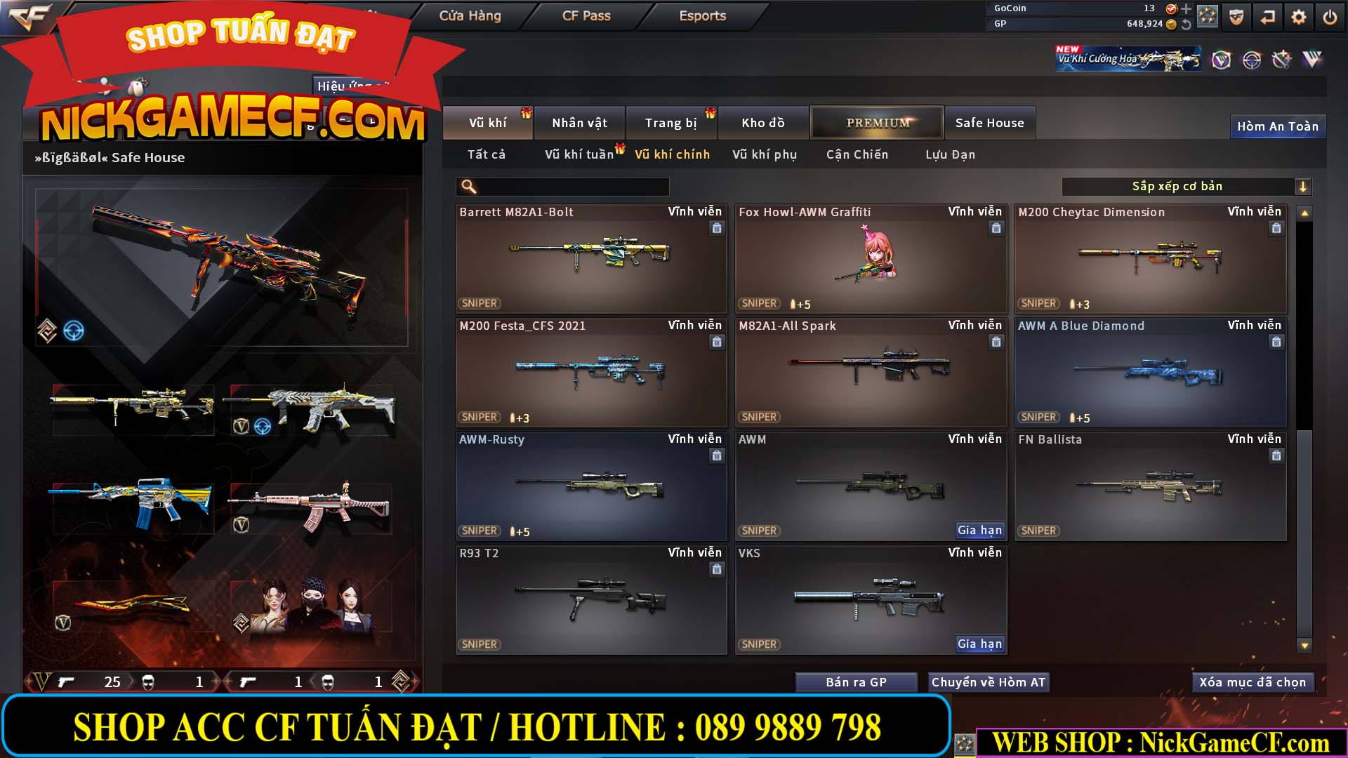 MÃ CF14933 - GIÁ : 5M2 - CHIẾN C4 XỊN XÒ - 27 VIP - VIP6