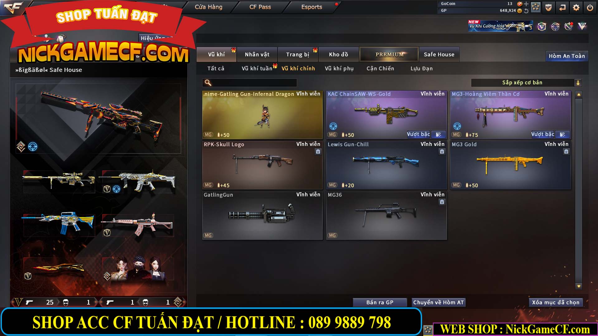 MÃ CF14933 - GIÁ : 5M2 - CHIẾN C4 XỊN XÒ - 27 VIP - VIP6