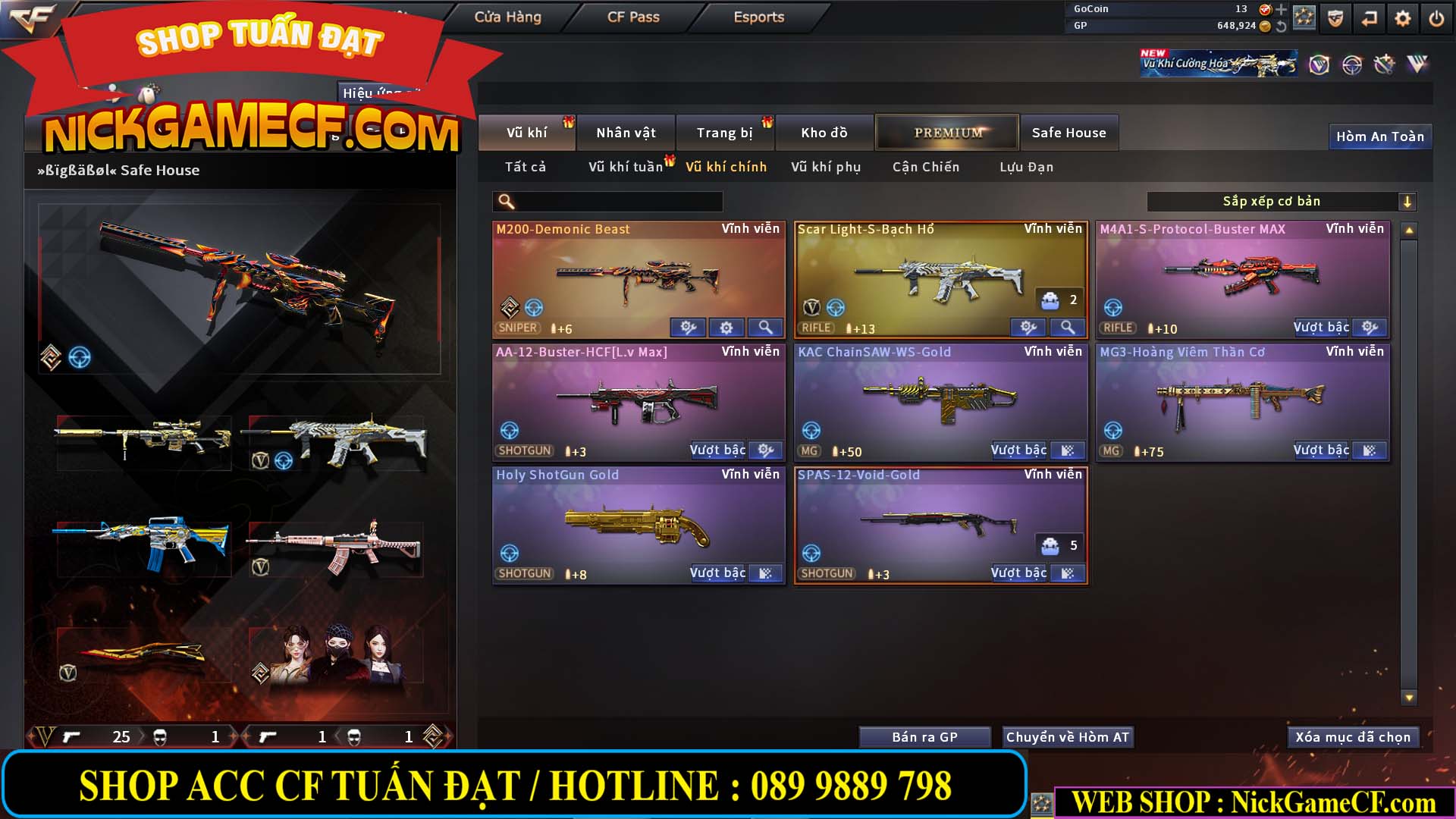 MÃ CF14933 - GIÁ : 5M2 - CHIẾN C4 XỊN XÒ - 27 VIP - VIP6