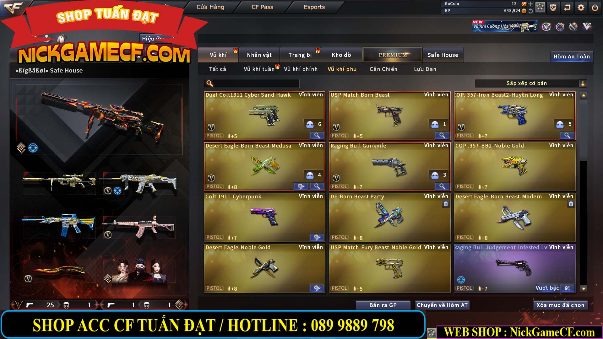 MÃ CF14933 - GIÁ : 5M2 - CHIẾN C4 XỊN XÒ - 27 VIP - VIP6