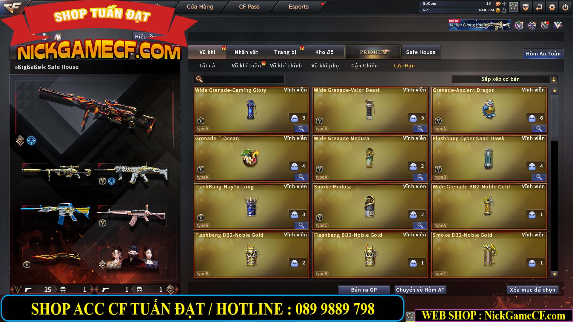 MÃ CF14933 - GIÁ : 5M2 - CHIẾN C4 XỊN XÒ - 27 VIP - VIP6