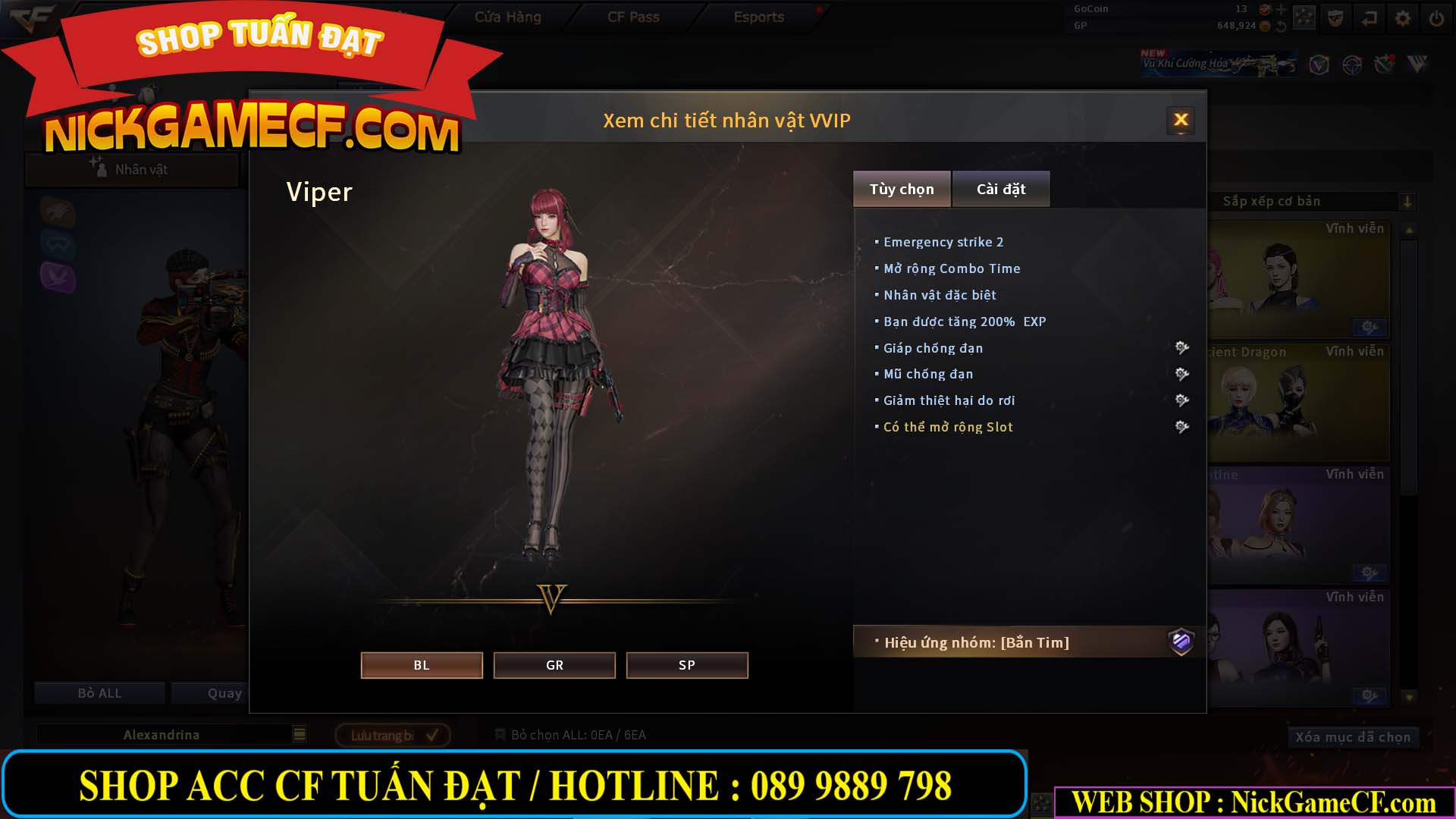 MÃ CF14933 - GIÁ : 5M2 - CHIẾN C4 XỊN XÒ - 27 VIP - VIP6