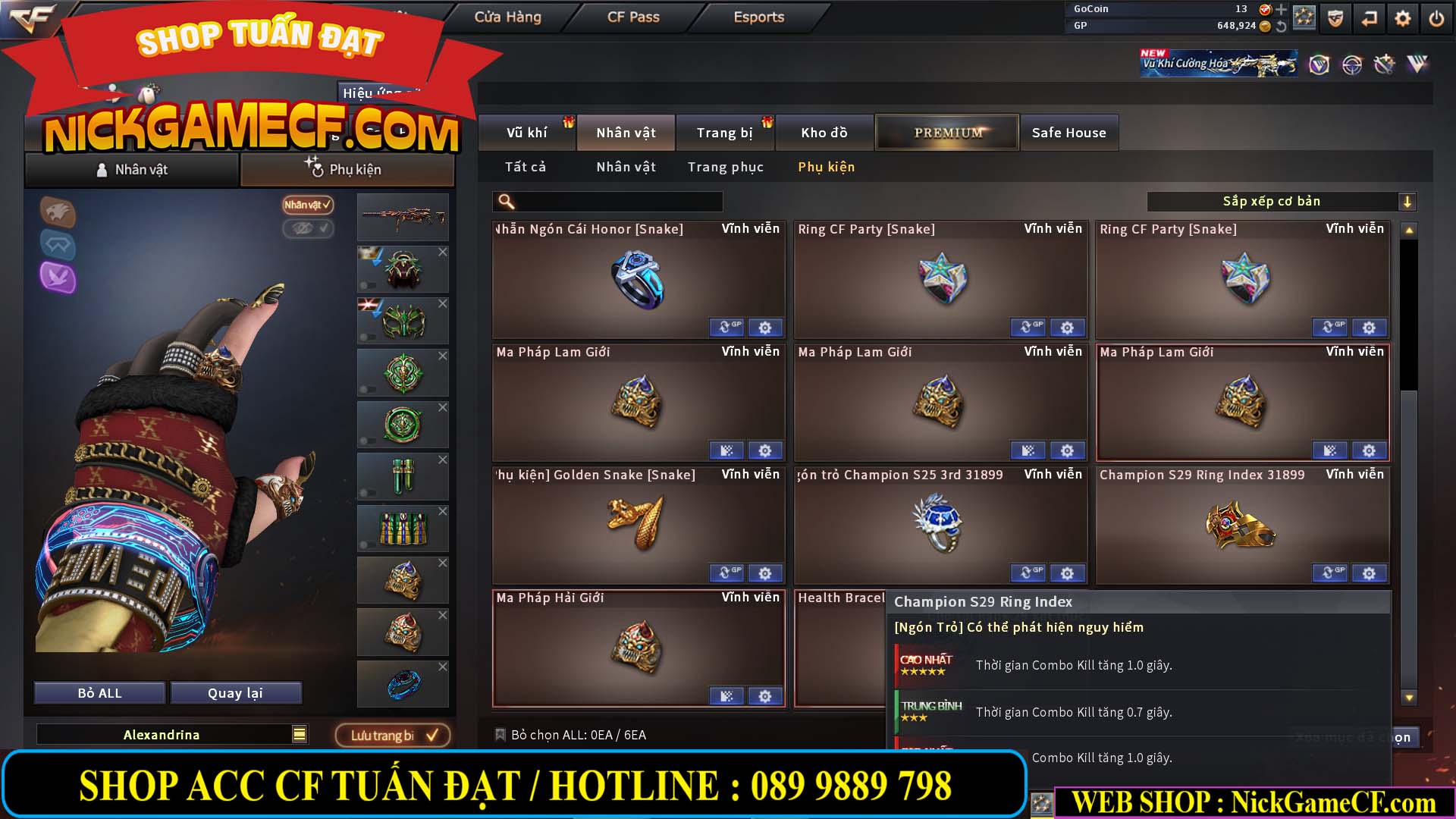 MÃ CF14933 - GIÁ : 5M2 - CHIẾN C4 XỊN XÒ - 27 VIP - VIP6