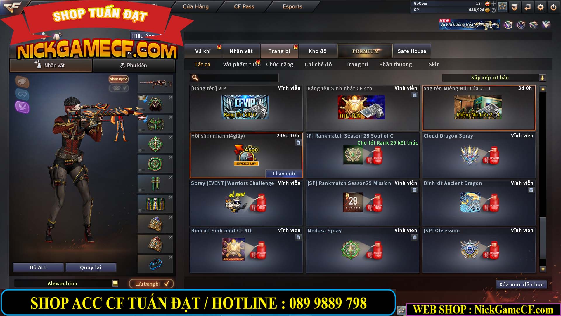 MÃ CF14933 - GIÁ : 5M2 - CHIẾN C4 XỊN XÒ - 27 VIP - VIP6