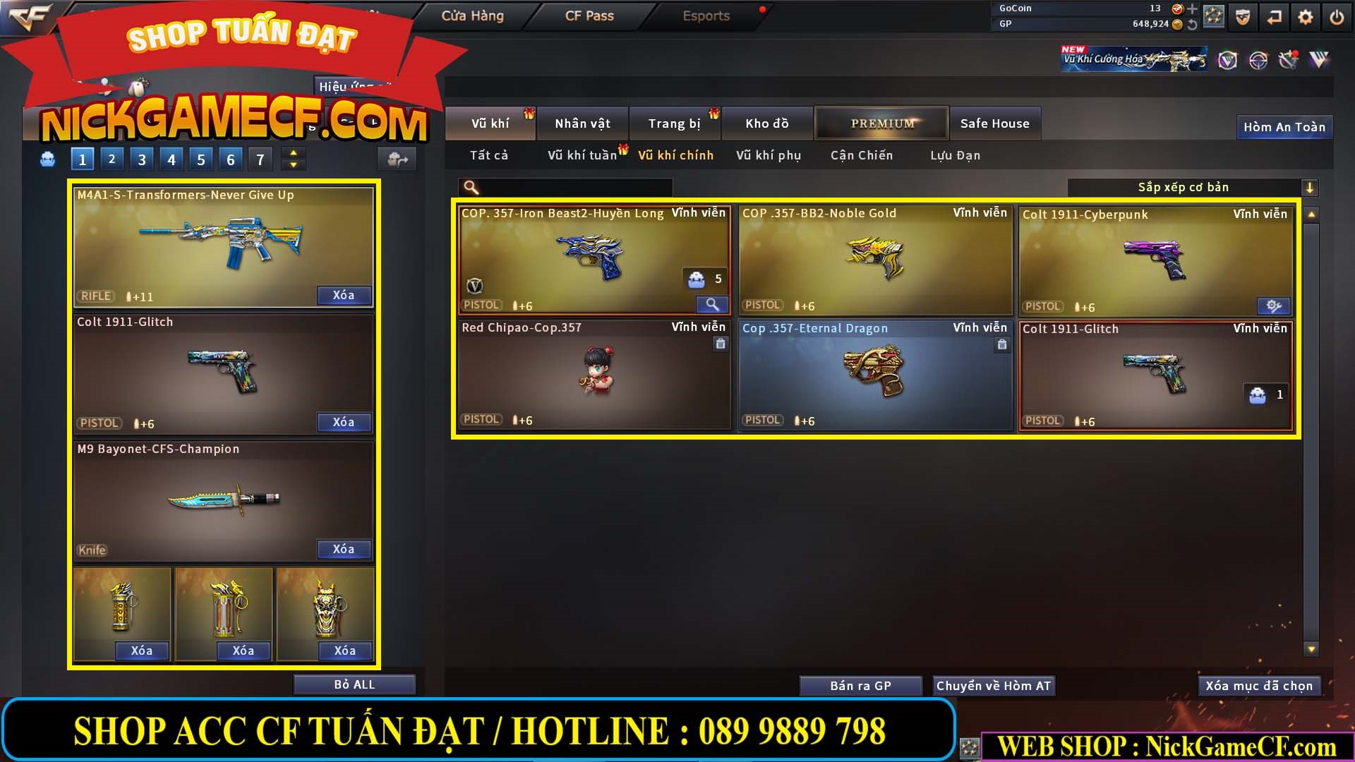 MÃ CF14933 - GIÁ : 5M2 - CHIẾN C4 XỊN XÒ - 27 VIP - VIP6