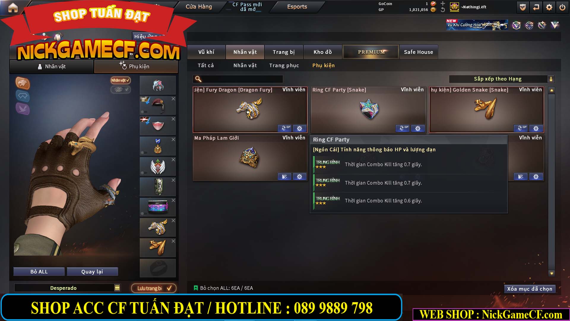 MÃ CF14939 - GIÁ : 15999K - ĐỈNH CHÓP FULL OPTIONS - VIP7